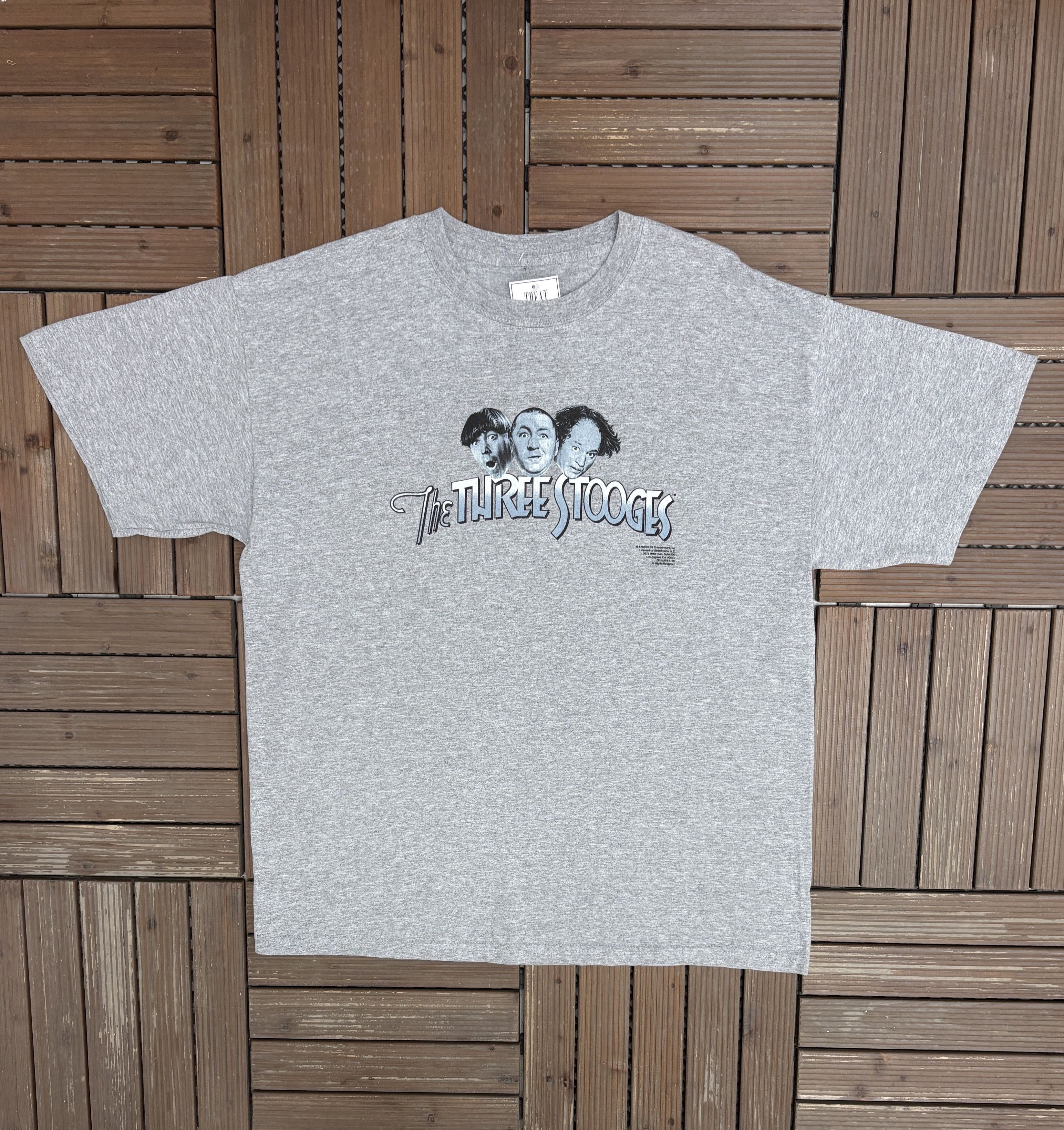 Vintage The Three Stooges Vintage Y2K Grey T-Shirt Tee Size US XXL / EU 58 / 5 - 1 Thumbnail