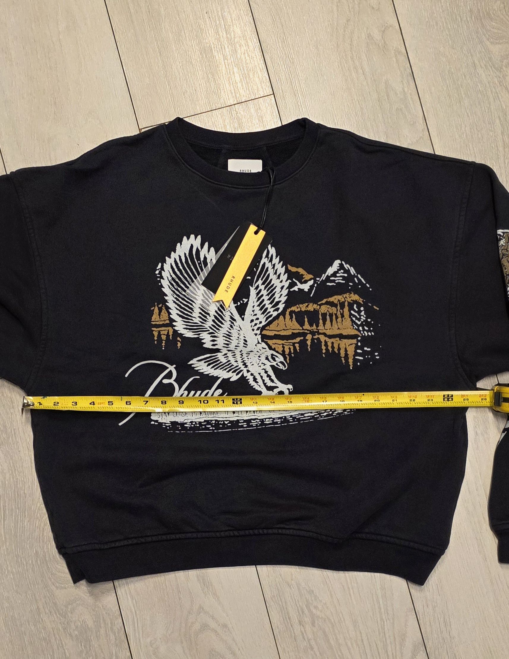 Rhude Pennant Flag Cotton Crewneck Sweatshirt Size US L / EU 52-54 / 3 - 9 Thumbnail