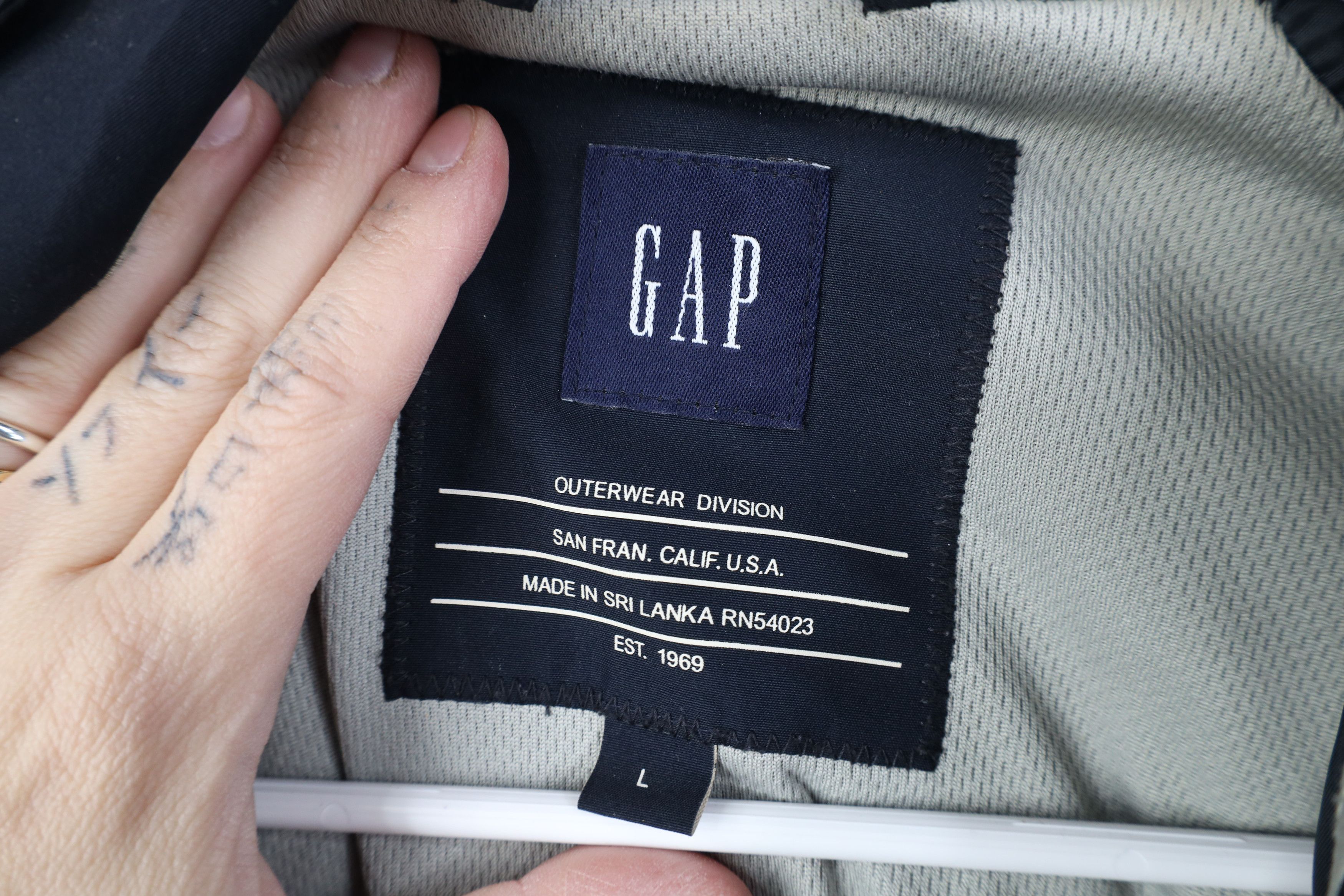 Gap Vintage Y2K Gap Full Zip Windbreaker Bomber Jacket Navy Blue Size US L / EU 52-54 / 3 - 8 Thumbnail