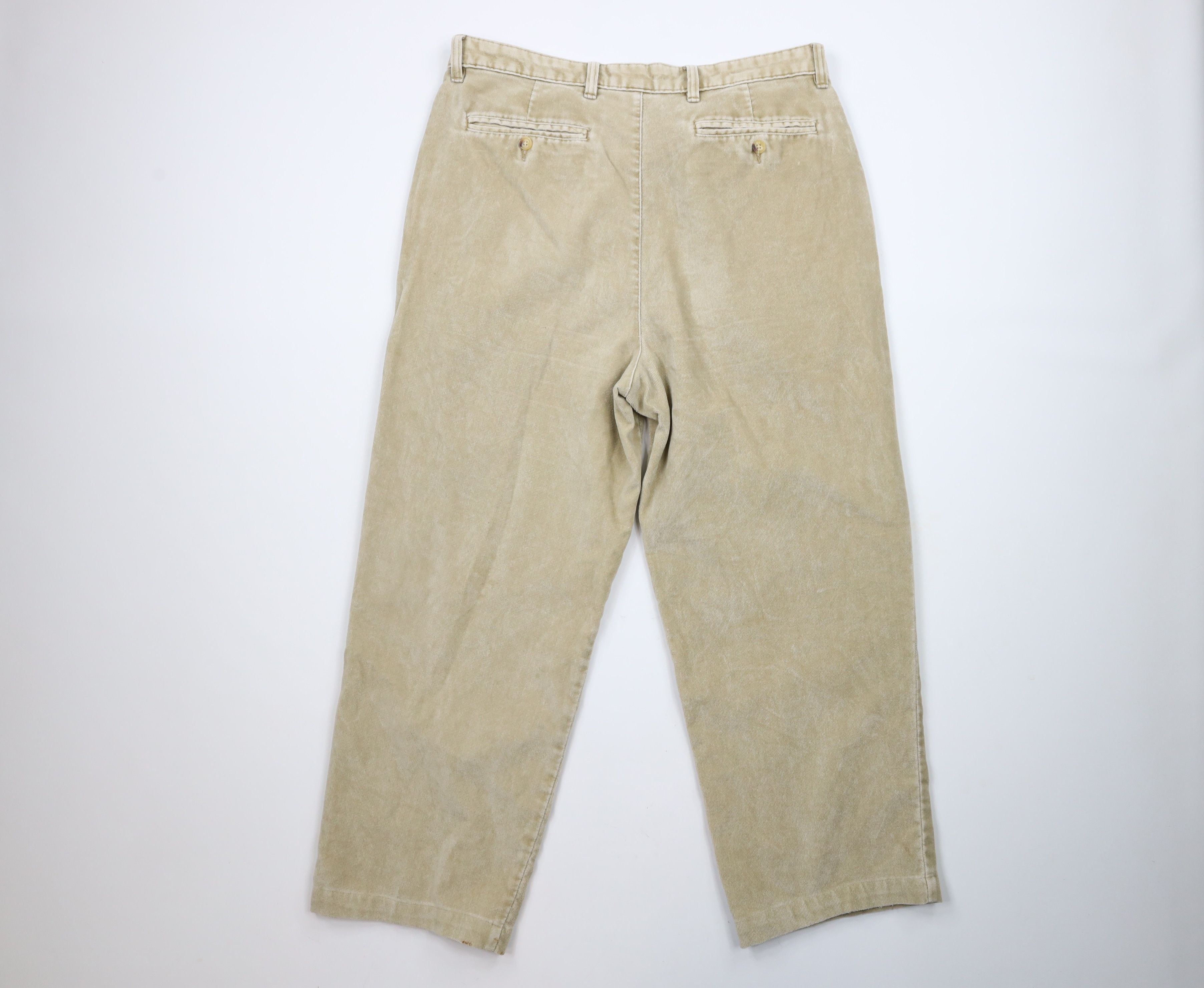 Tommy Hilfiger × Vintage Vintage 90s Tommy Hilfiger Wide Leg Corduroy Moleskin Pants Size 36 - 10 Thumbnail