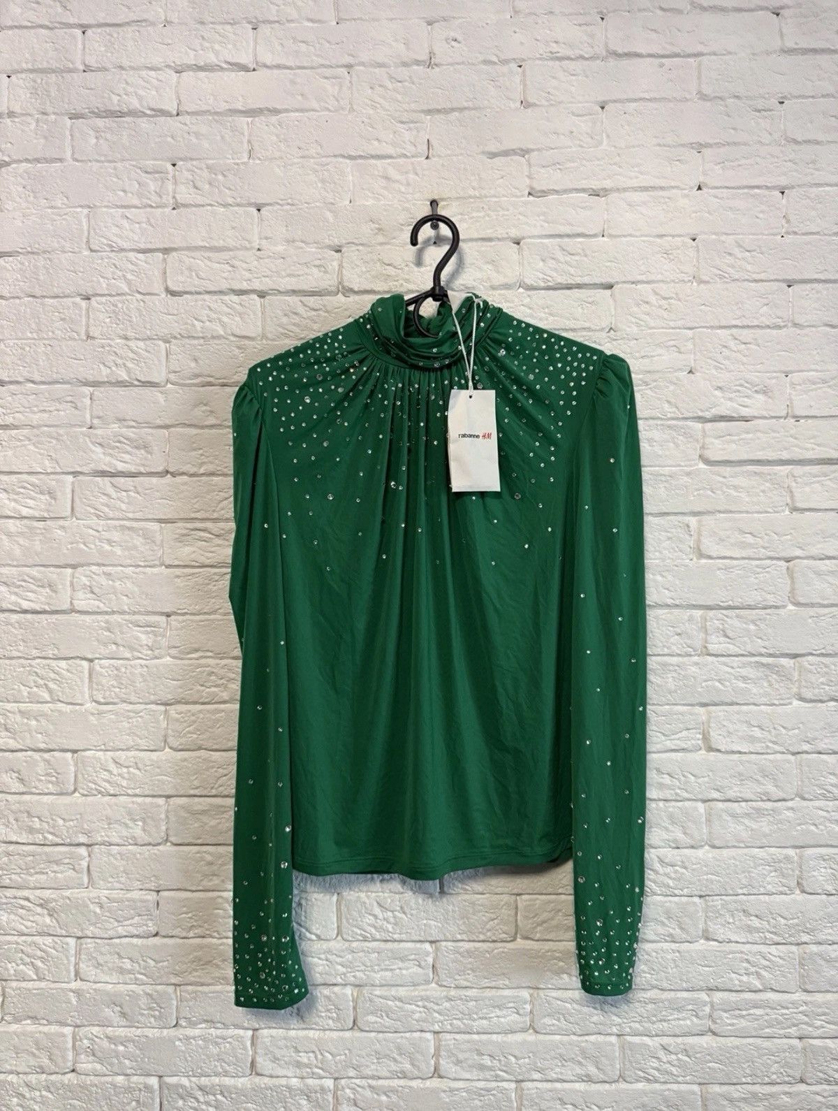 Paco Rabanne x HM Brand New Top Blouse With Rhinestones Sz M