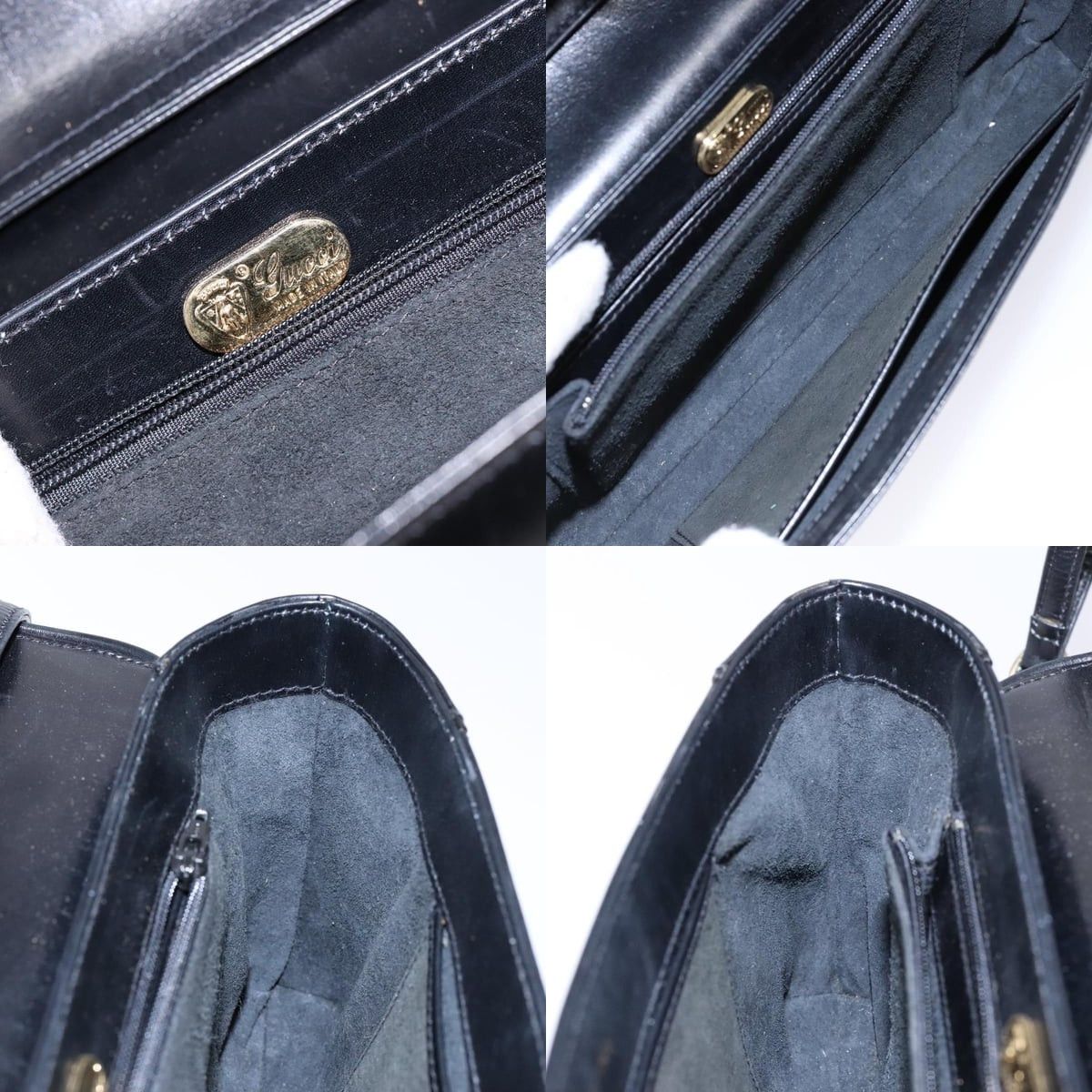 Gucci GUCCI Shoulder Bag Leather Black Gold Size ONE SIZE - 12 Thumbnail