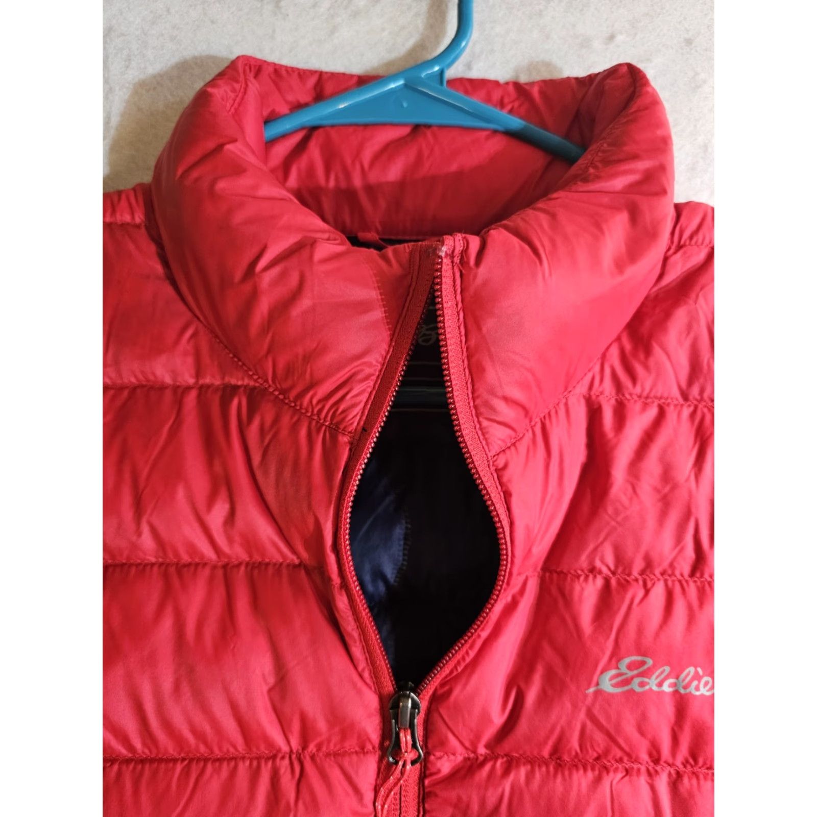 Eddie Bauer Eddie Bauer Signature Puffer Vest Packable Goose Down EB650 Red/Blue Mens Sz Med Size US M / EU 48-50 / 2 - 2 Thumbnail