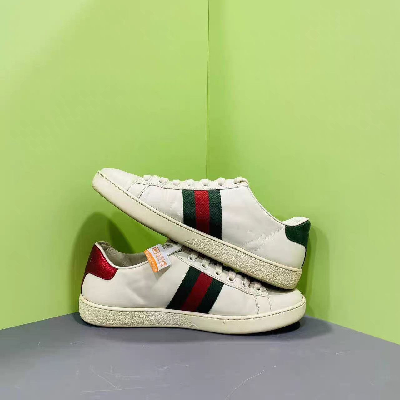 Gucci Gucci Ace Crystal Pin Sneakers K15 Size US 6 / IT 36 - 6 Thumbnail