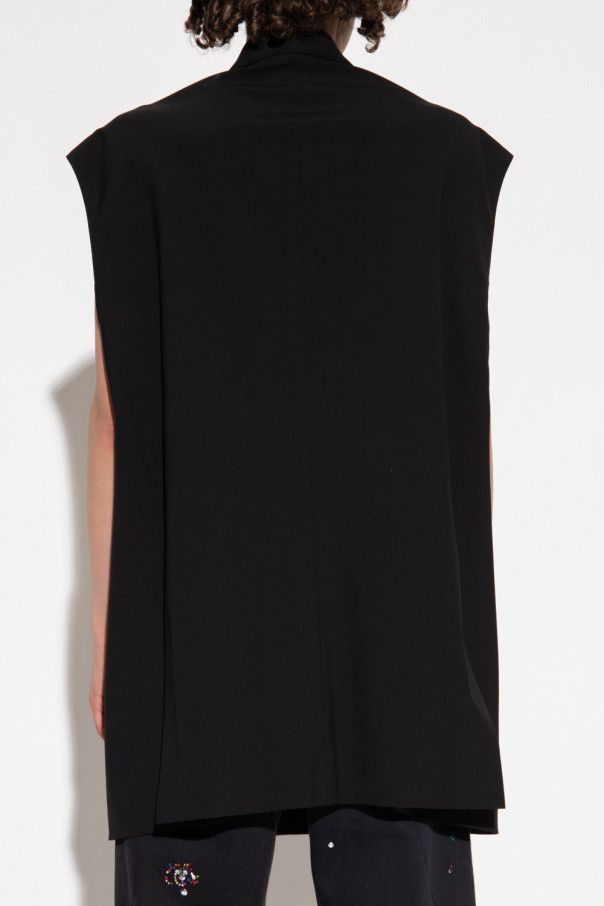 Balenciaga o1w1db10625 Sleeveless Jacket in Black Size XS / US 0-2 / IT 36-38 - 3 Thumbnail