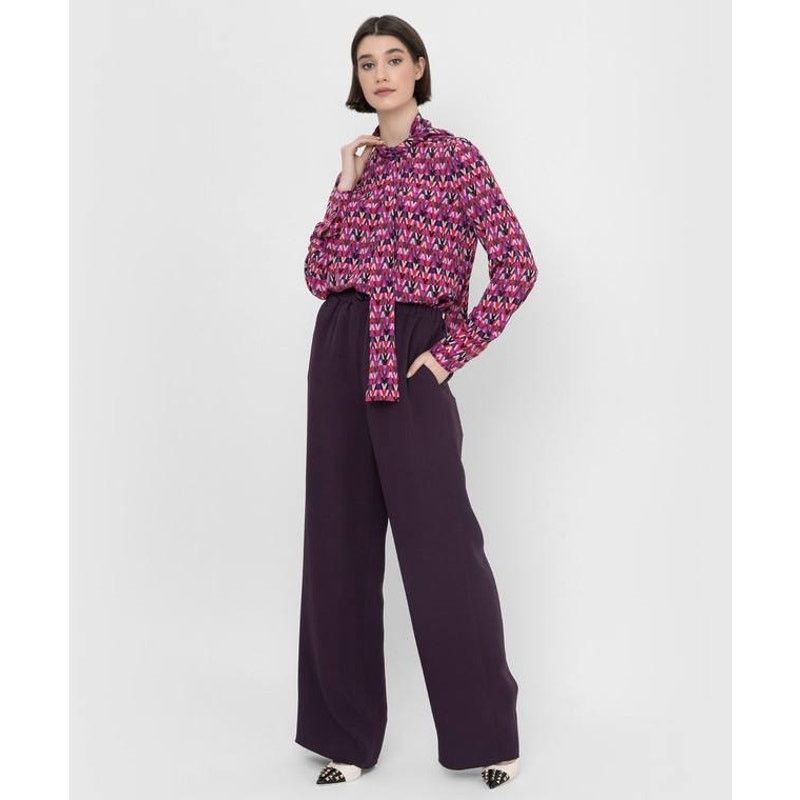 Valentino Valentino Silk Blouse Pants Set Suit - Women's Sz 40/42 Size M / US 6-8 / IT 42-44 - 8 Thumbnail