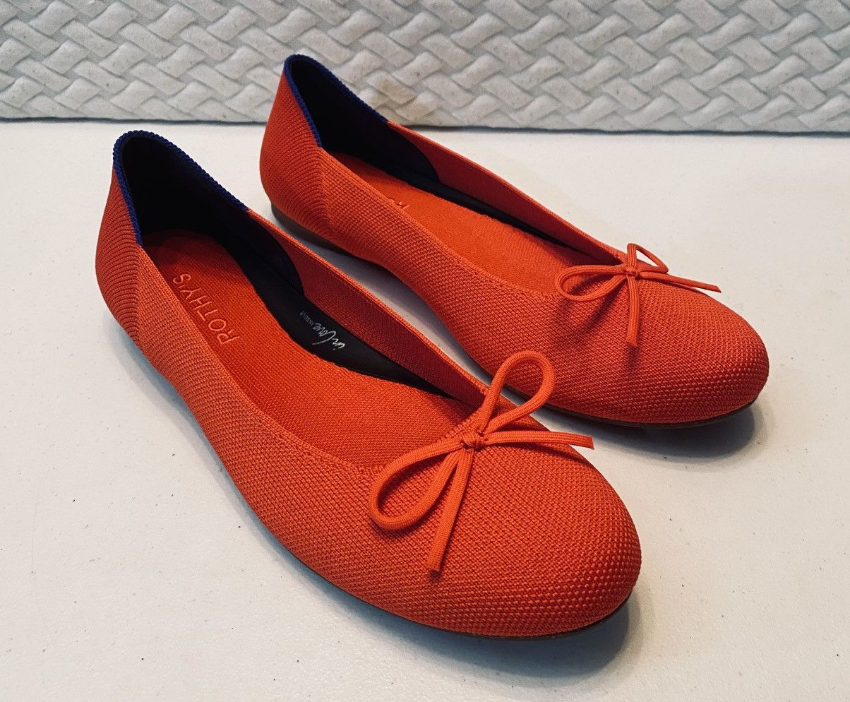 Rothy's Rothy’s The Ballet Bow Flat Glamour Red In Love Insole 9 NEW Size US 9 / IT 39 - 7 Thumbnail