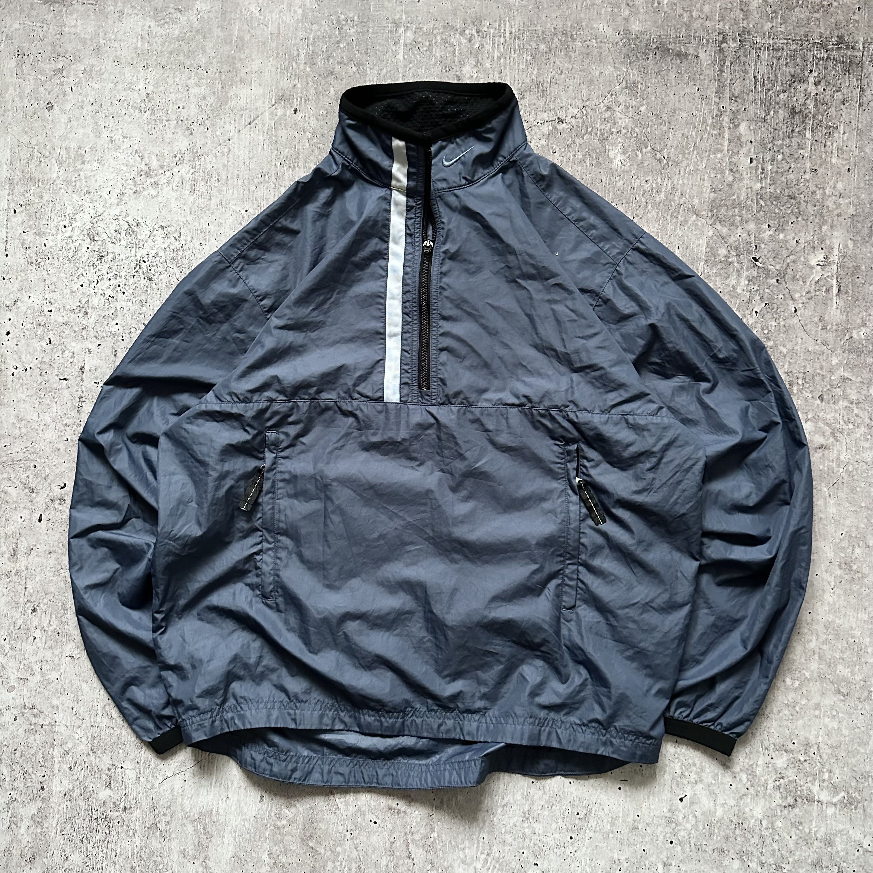 Nike × Vintage Nike Nylon y2k Vintage Drill Track Anorak Sweatshirt jacket Size US S / EU 44-46 / 1 - 4 Thumbnail