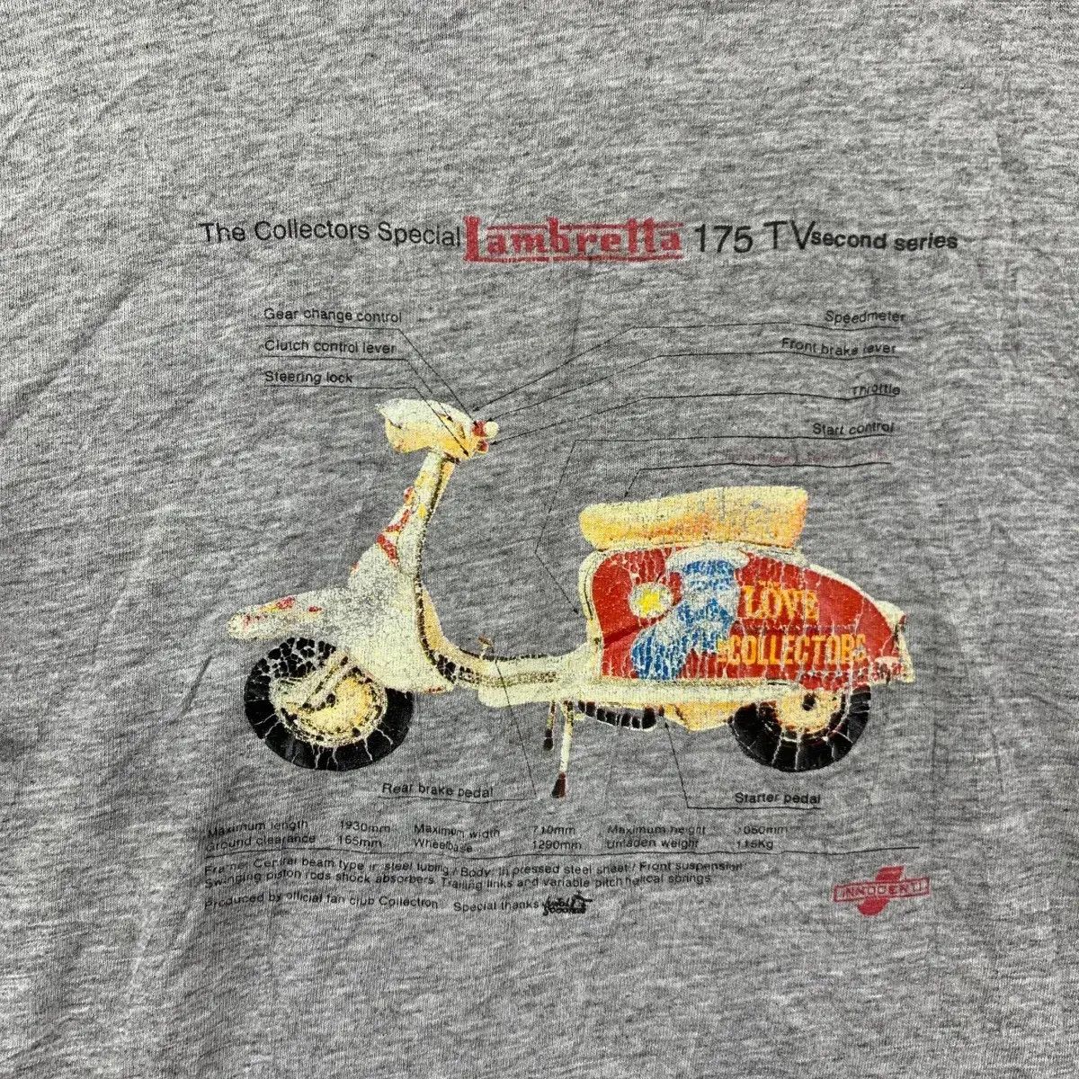 Lambretta Vintage 80’ LAMBRETTA 175 TV Second Series Vespa Tee Shirt Size US M / EU 48-50 / 2 - 3 Thumbnail