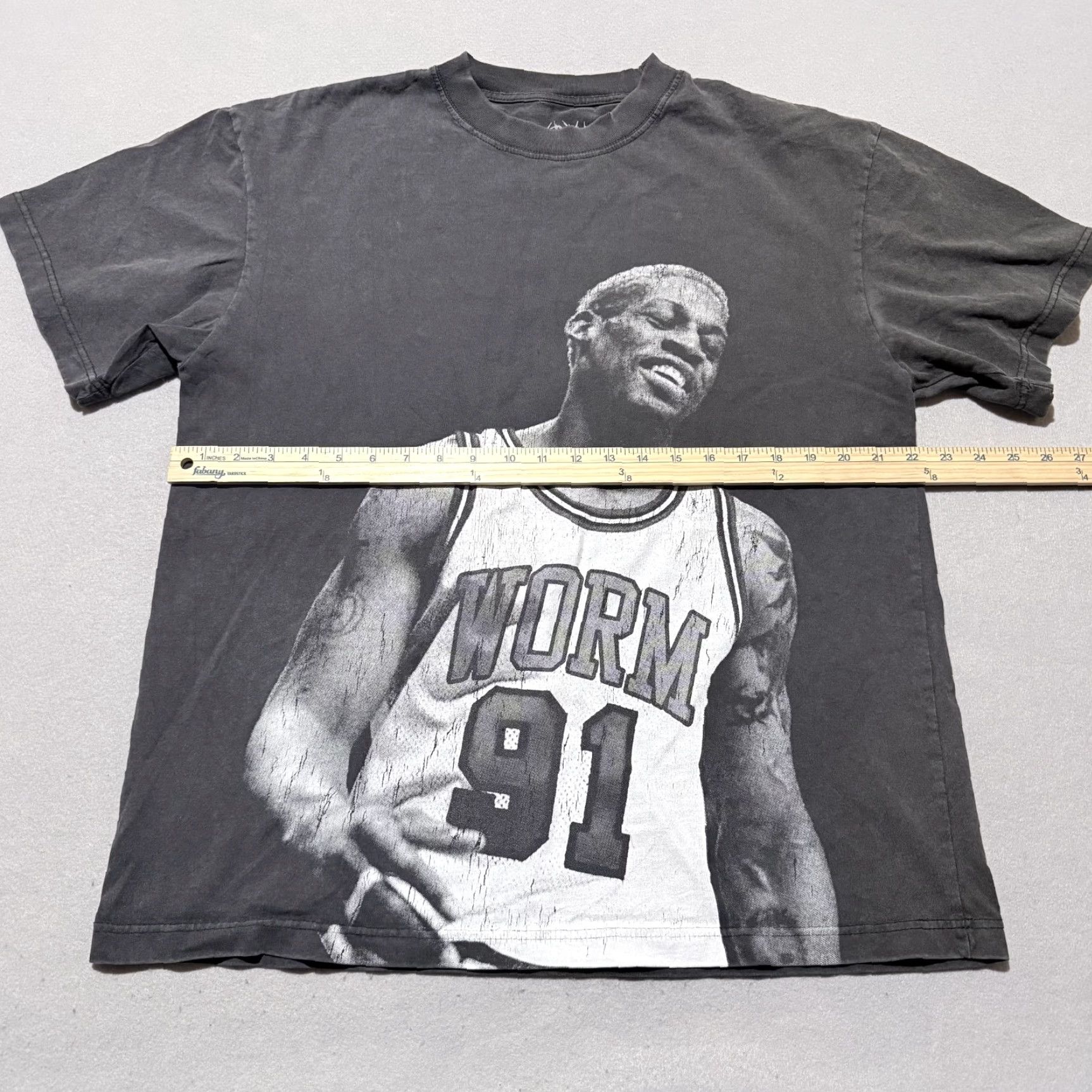 Vintage Dennis Rodman #91 Rodman Apparel T-Shirt Candid Dennis Tee Graphic Men's - Large Size US L / EU 52-54 / 3 - 4 Thumbnail