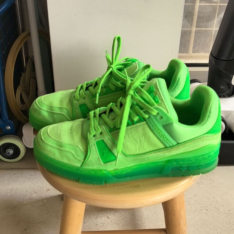 Louis Vuitton Louis Vuitton Trainer Green Fashion Sneakers -2508 Size US 9 / EU 42 - 1 Thumbnail