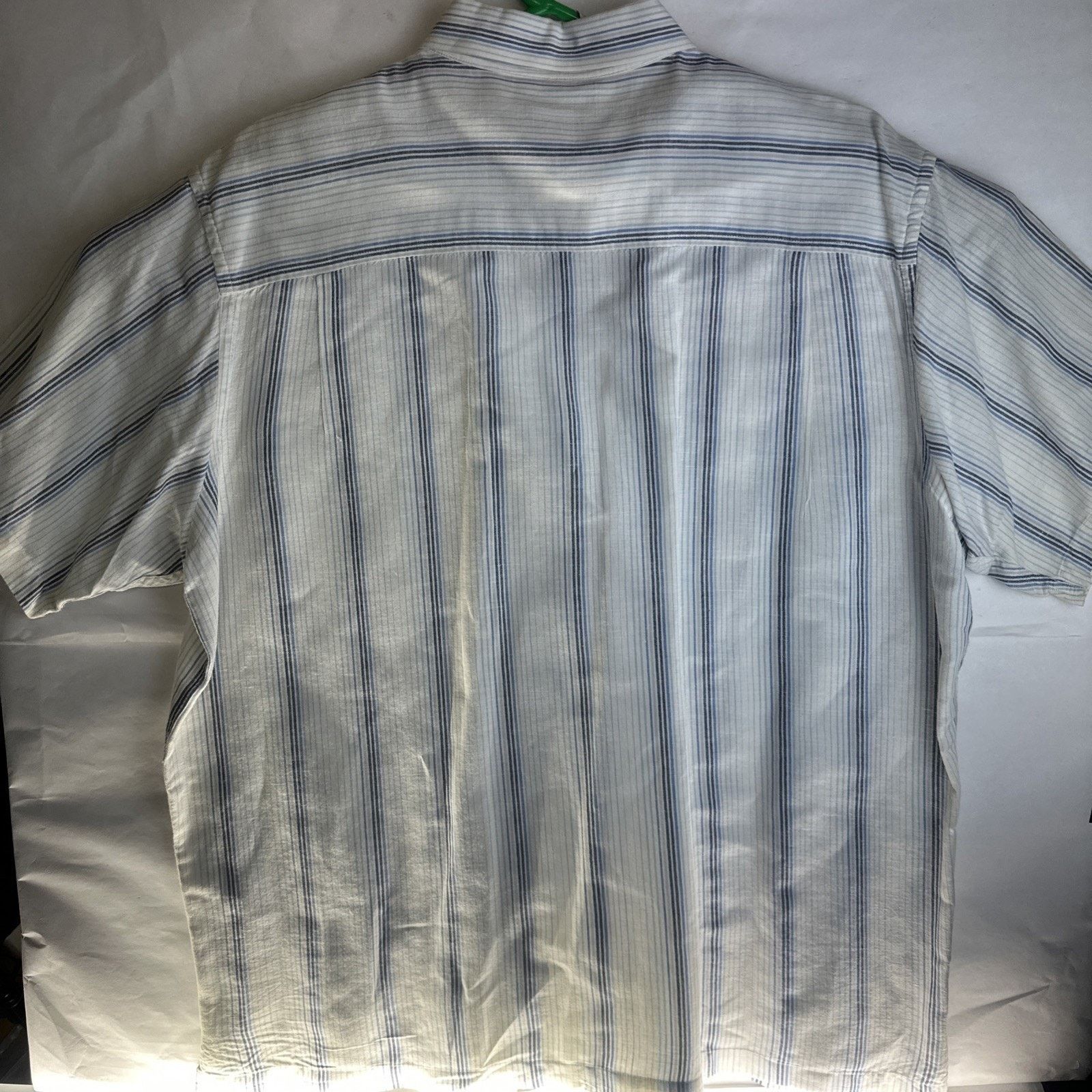 Club Room Club Room Men's Cotton Shirt, White and blue Striped Size XL Size US XL / EU 56 / 4 - 8 Thumbnail