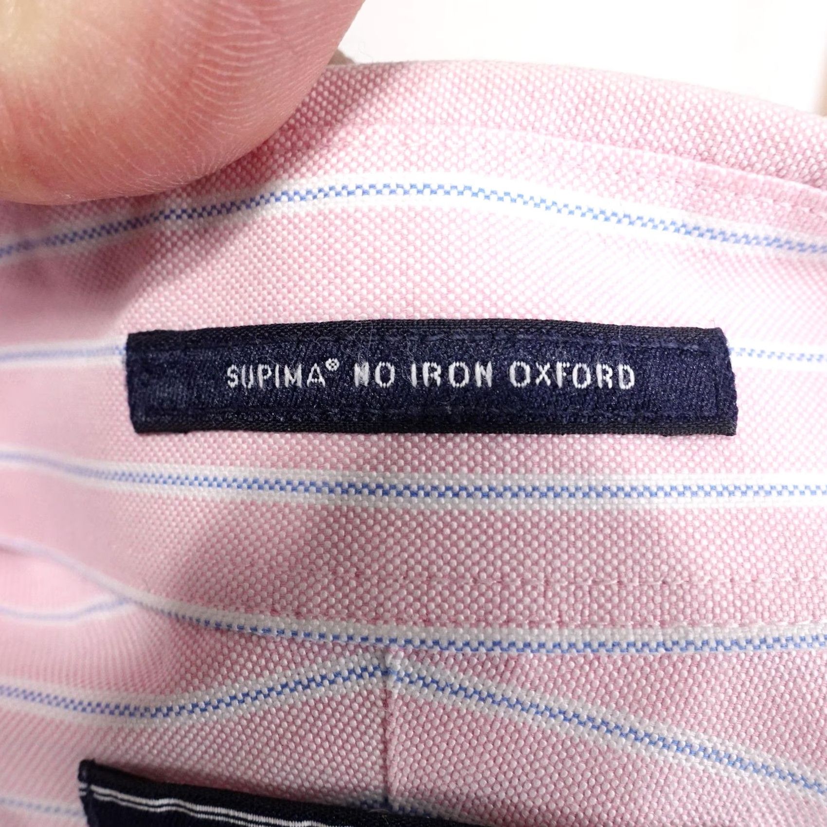 Lands' End Lands' End Dress Shirt Pink Striped 16 37 Tall Supima No Iron Oxford Button-Down Classic Fit Men XS-XL? Size 42R - 7 Thumbnail