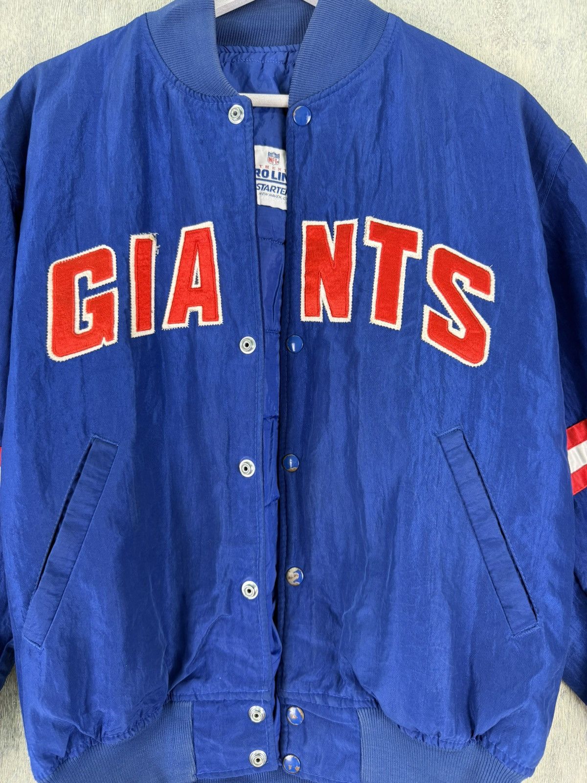 Pro Line × Starter × Vintage Vintage 90s NEW YORK GIANTS nfl Varsity Jacket by Starter Size US M / EU 48-50 / 2 - 3 Thumbnail