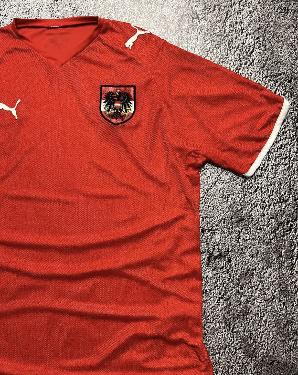 Puma × Vintage Austria Team Jersey Home Football Shirt 2008-2010 Red Puma Size US L / EU 52-54 / 3 - 4 Thumbnail
