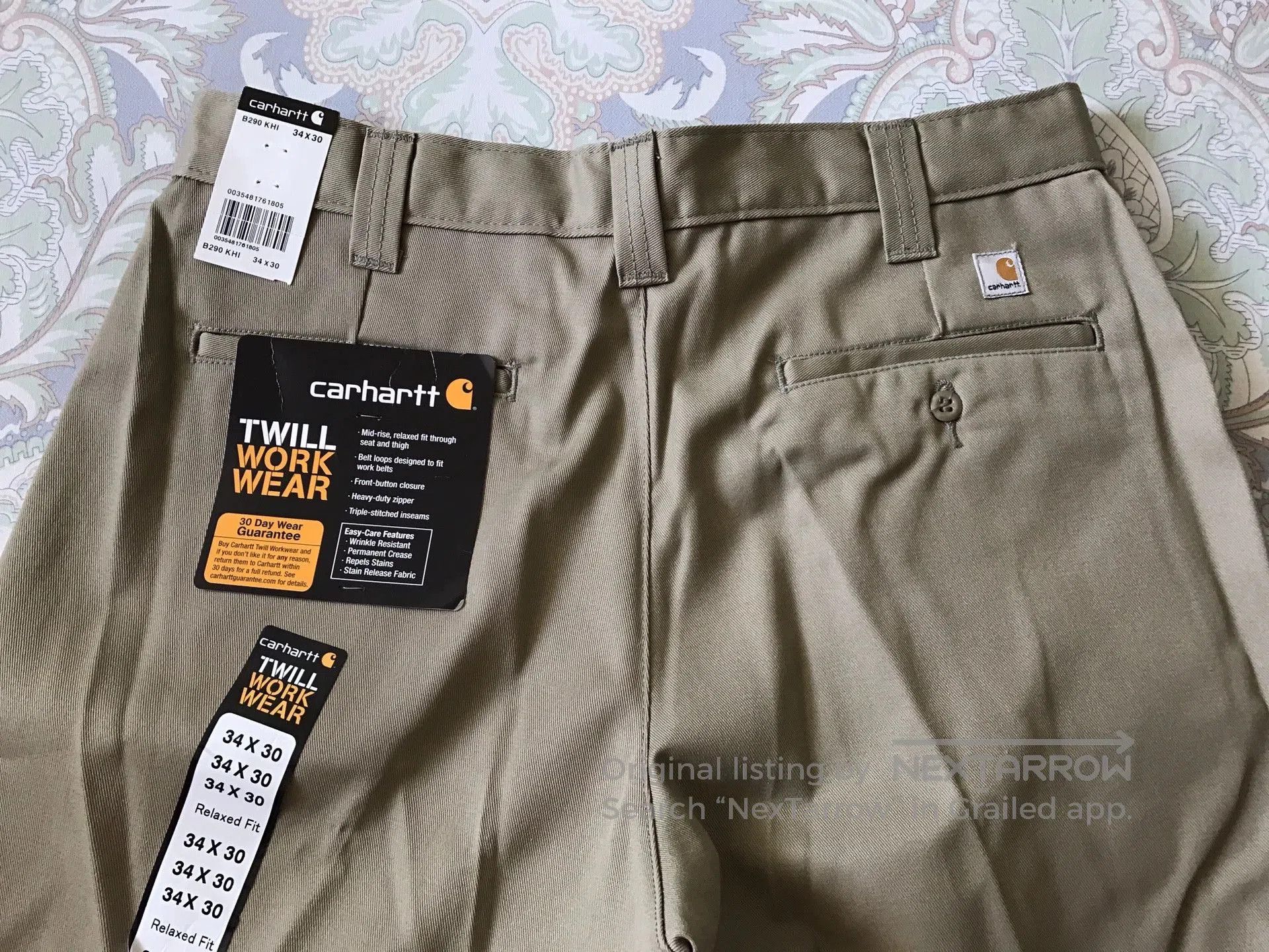 Carhartt Carhartt B290 Khaki W34L30 Work Pants. Size US 34 / EU 50 - 5 Thumbnail