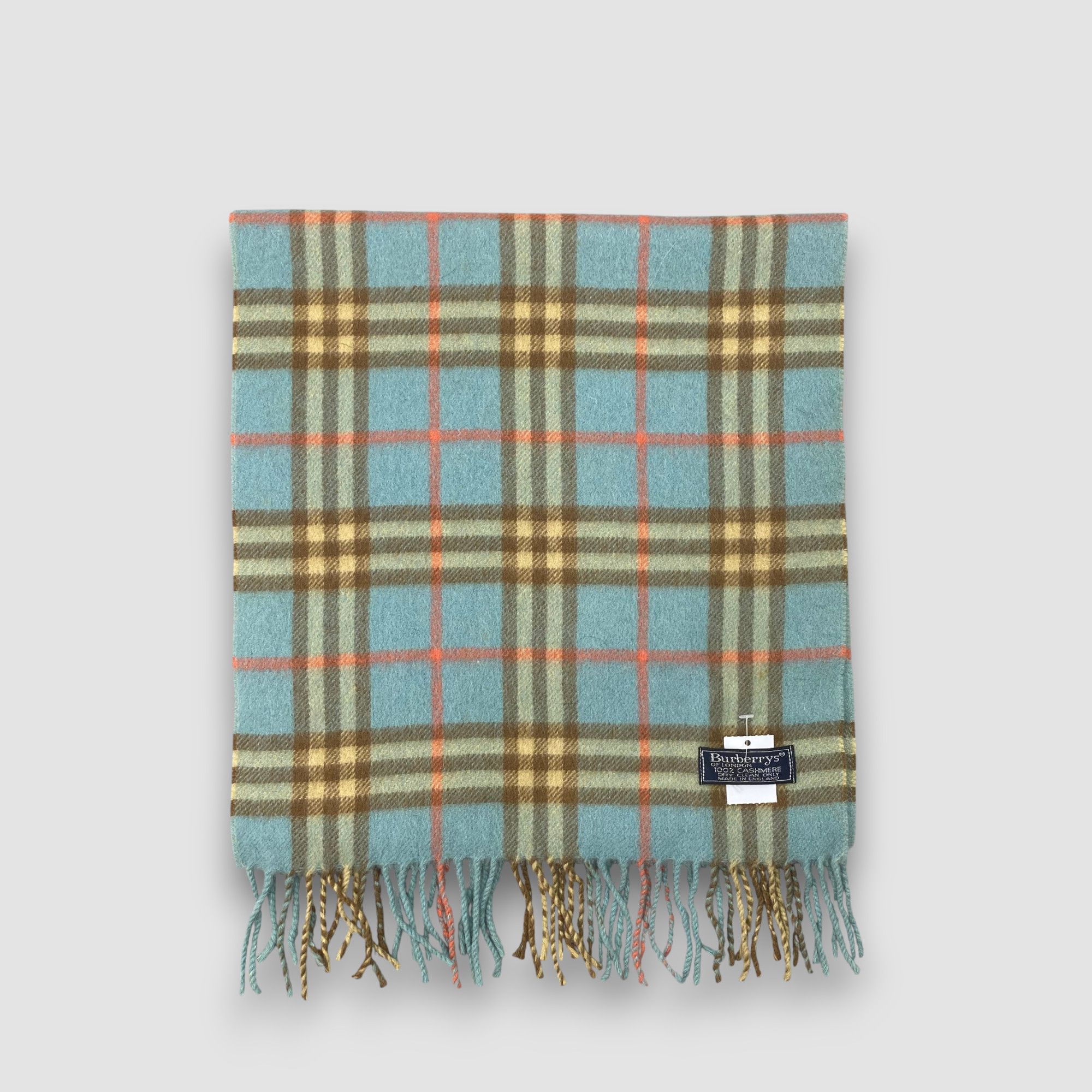 Burberry Vintage Burberry Scarf Muffler Wool Cashmere Plaid Scarves Size ONE SIZE - 2 Thumbnail