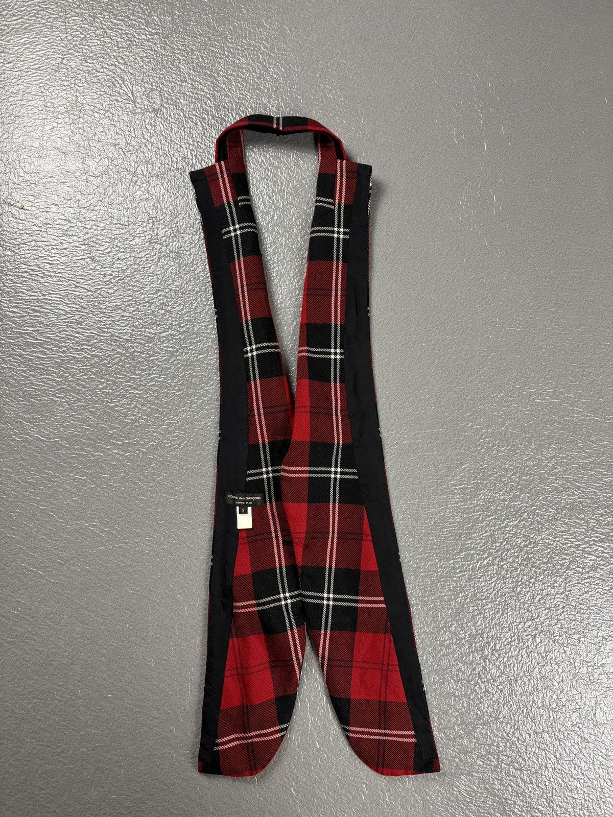 Comme des Garcons Homme Plus AW11 Comme des Garcons Homme Plus Vest Red Tartan Size 46R - 4 Thumbnail