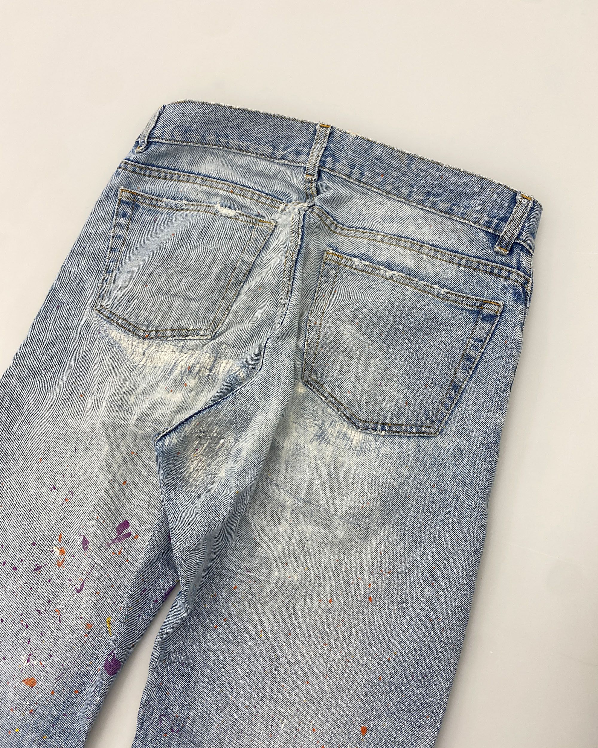 Helmut Lang 2000s Custom Painter Low Waist Boot Cut Fit Vintage Denim Size US 32 / EU 48 - 6 Thumbnail