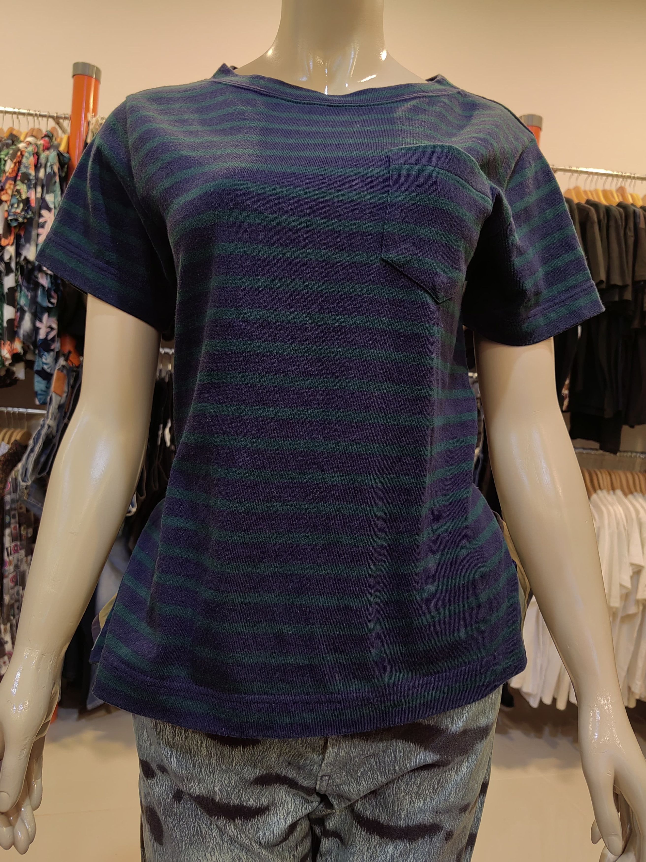 Sacai Sacai tshirt stripe Size S / US 4 / IT 40 - 2 Thumbnail