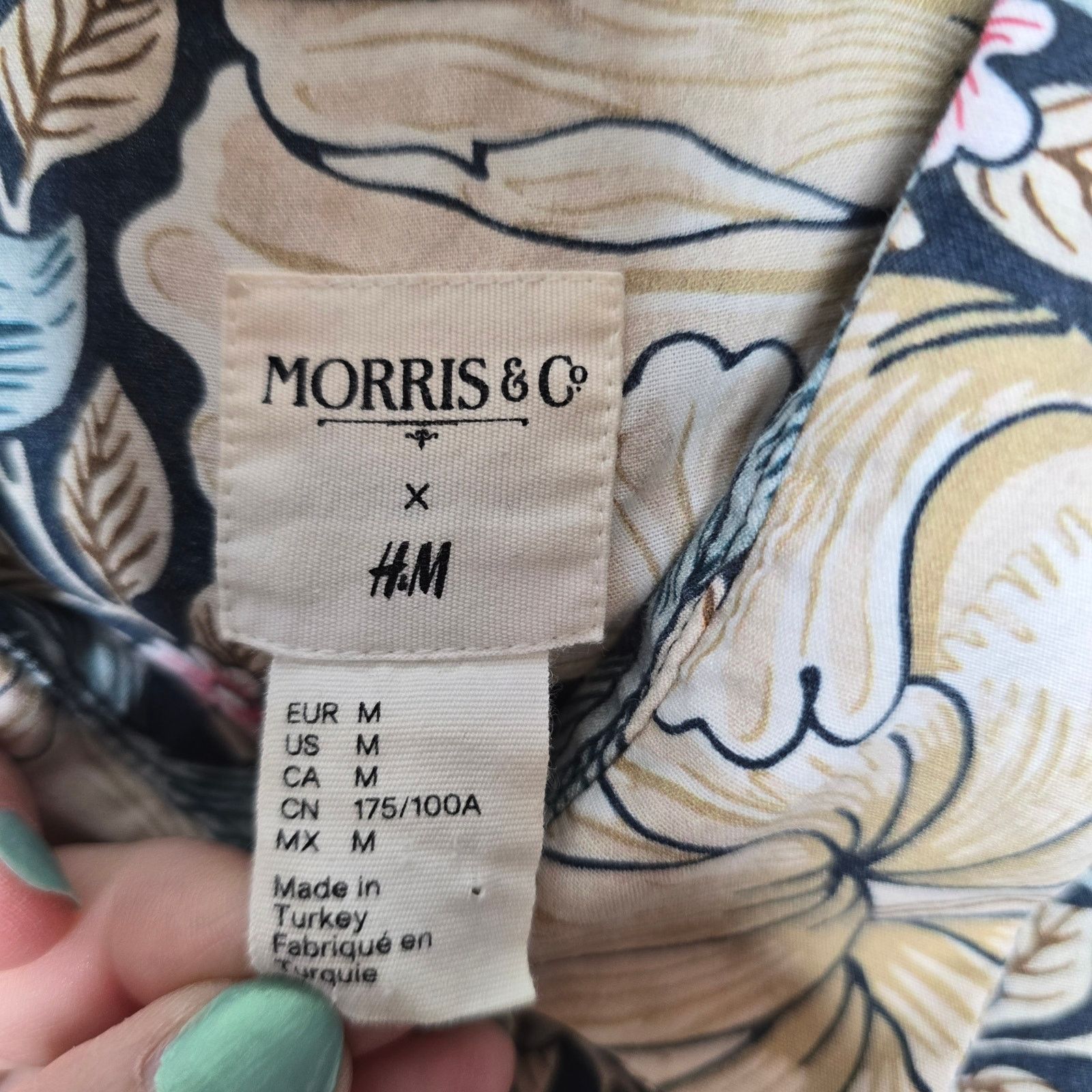 H&M Morris & Co Floral Multicolor Long Sleeve Button-up Shirt M Size US M / EU 48-50 / 2 - 3 Thumbnail