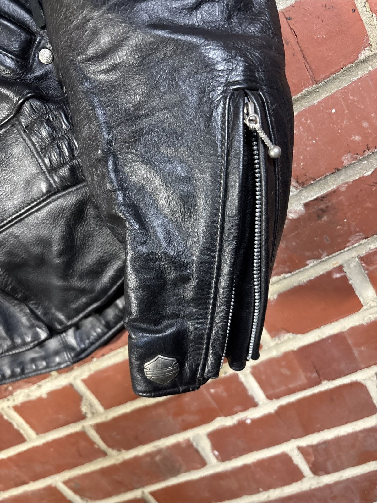 Harley Davidson Vintage Y2k Harley Davidson Leather Jacket Fringe USA XS Size XS / US 0-2 / IT 36-38 - 4 Thumbnail
