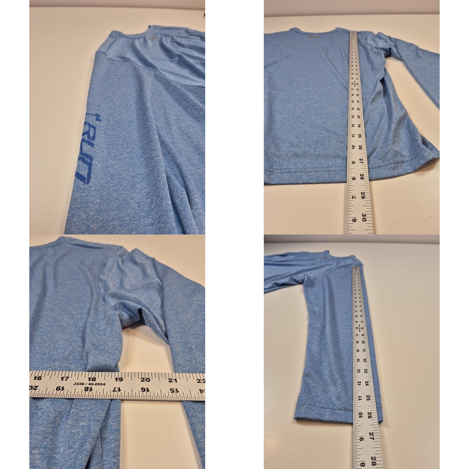 Under Armour Under Armour Shirt Mens XL Blue Long Sleeve HeatGear Logo Tee Size US XL / EU 56 / 4 - 8 Thumbnail