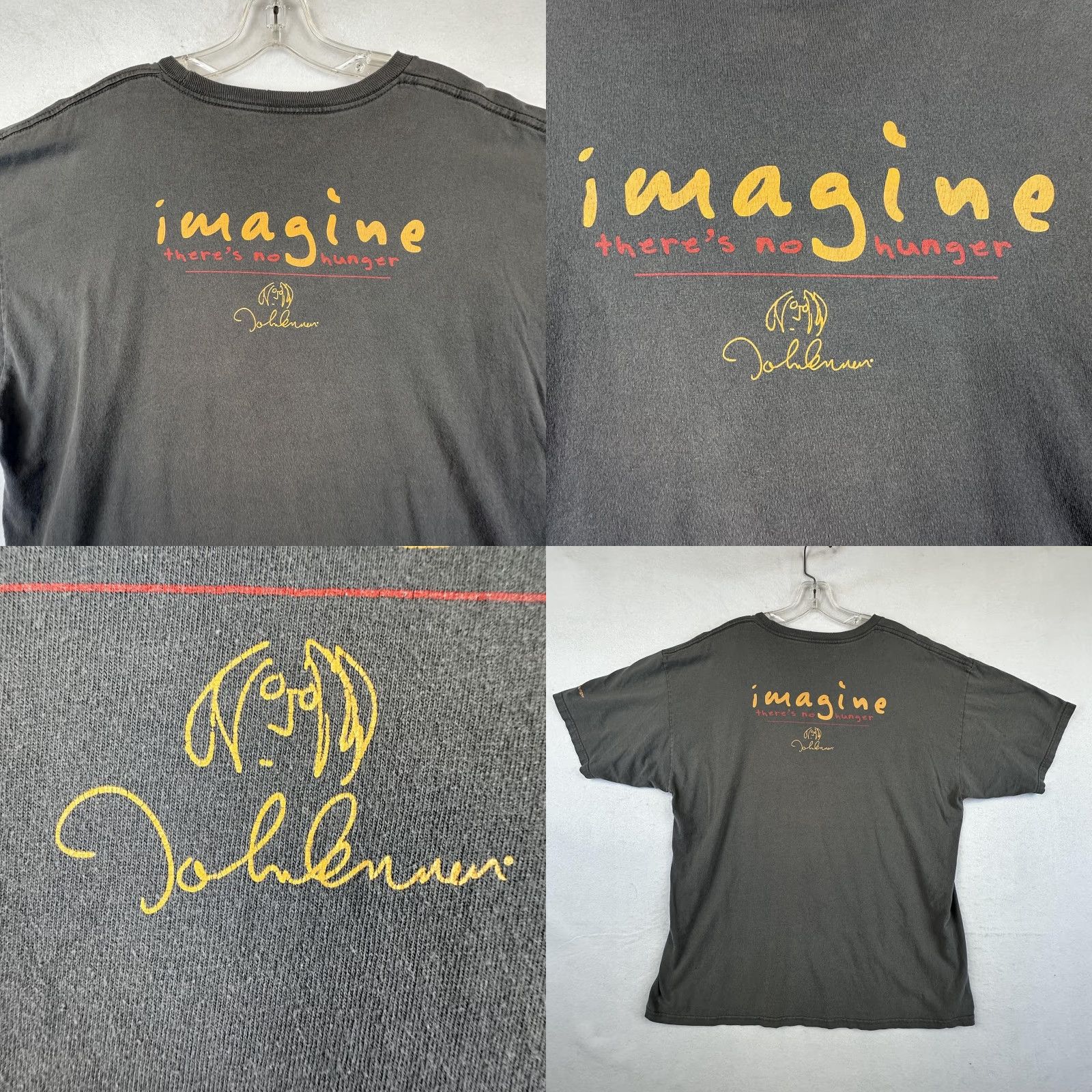 Hard Rock Cafe Hard Rock Cafe John Lennon Shirt Mens XL Gray Short Sleeve Crew Neck Graphic Print Vintage: No Music Rock Peace Size US XL / EU 56 / 4 - 8 Thumbnail