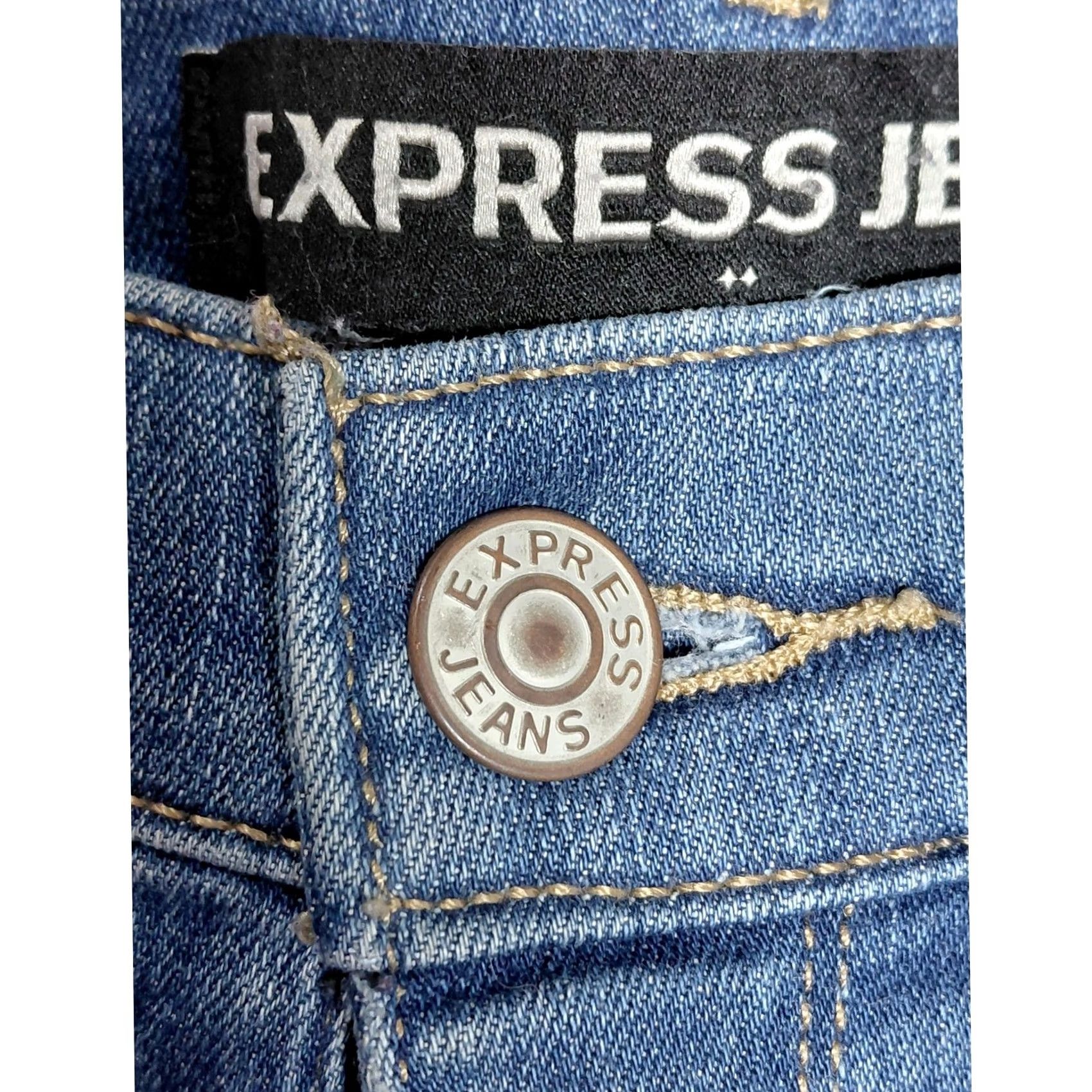 Express EXPRESS Jeans Mid Rise Legging Blue Solid Denim Slim Women Size 8S Size 30" / US 8 / IT 44 - 3 Thumbnail