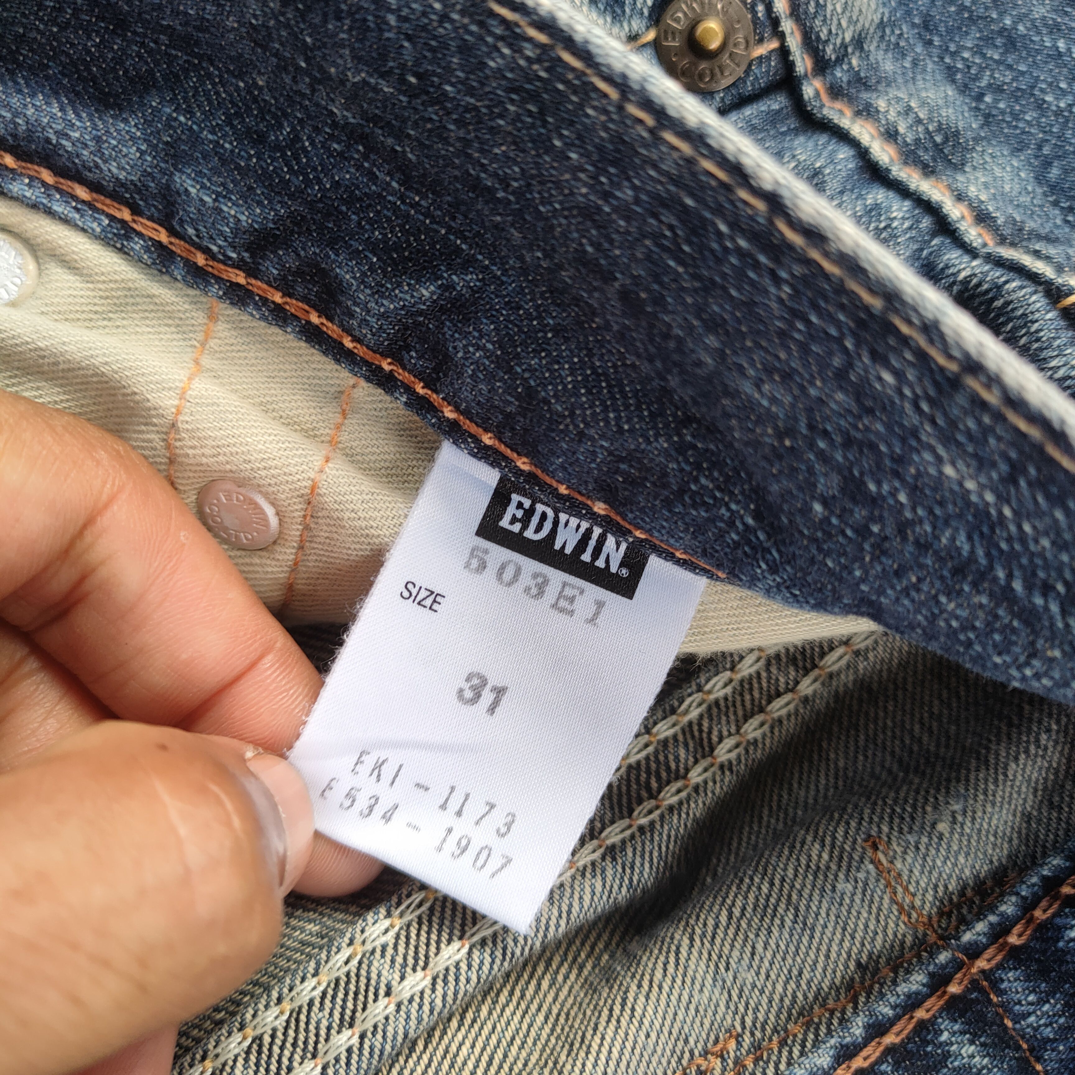 Edwin W32 VINTAGE EDWIN FADED DISTRESSED RIPPED JEANS PANTS Size US 32 / EU 48 - 10 Thumbnail