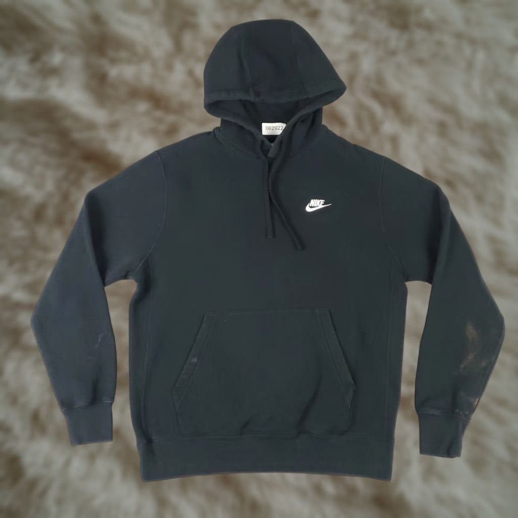 Nike Nike Hoodie Shirt Mens Size Medium Black Swoosh Pullover Sweatshirt Mock Neck Hooded Pockets Logo 90s Football theme Mens Size US M / EU 48-50 / 2 - 1 Thumbnail