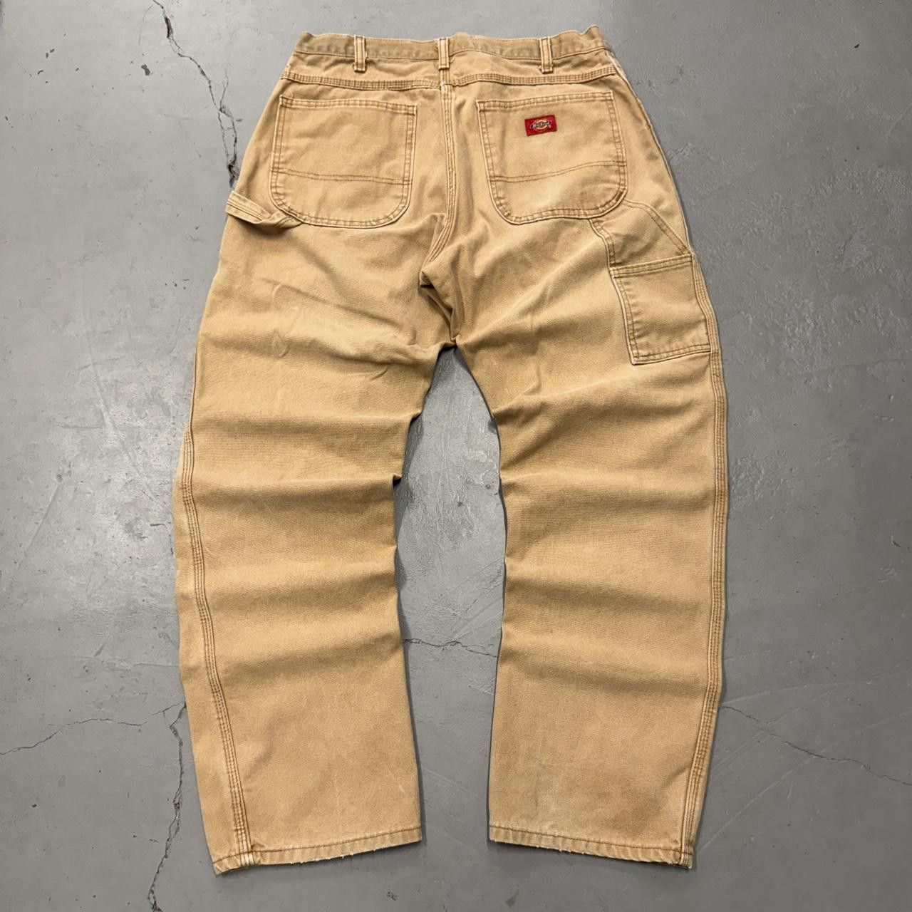 Dickies Vintage Dickies Red Patch Tan Carpenter Pants 34 x 32 Size US 34 / EU 50 - 1 Thumbnail
