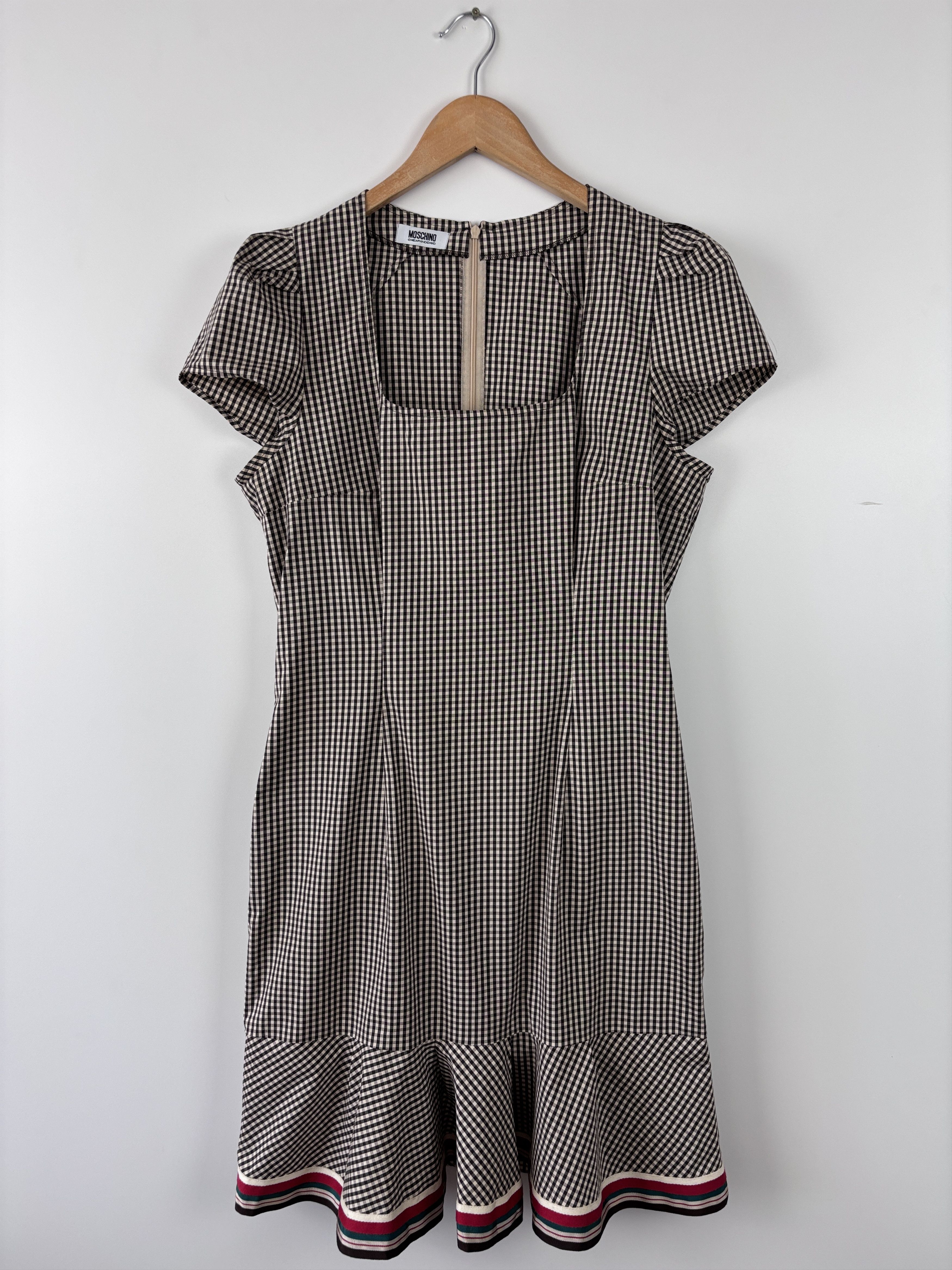 Vintage Moschino Cheap & Chic Cheked Dress Size US 12