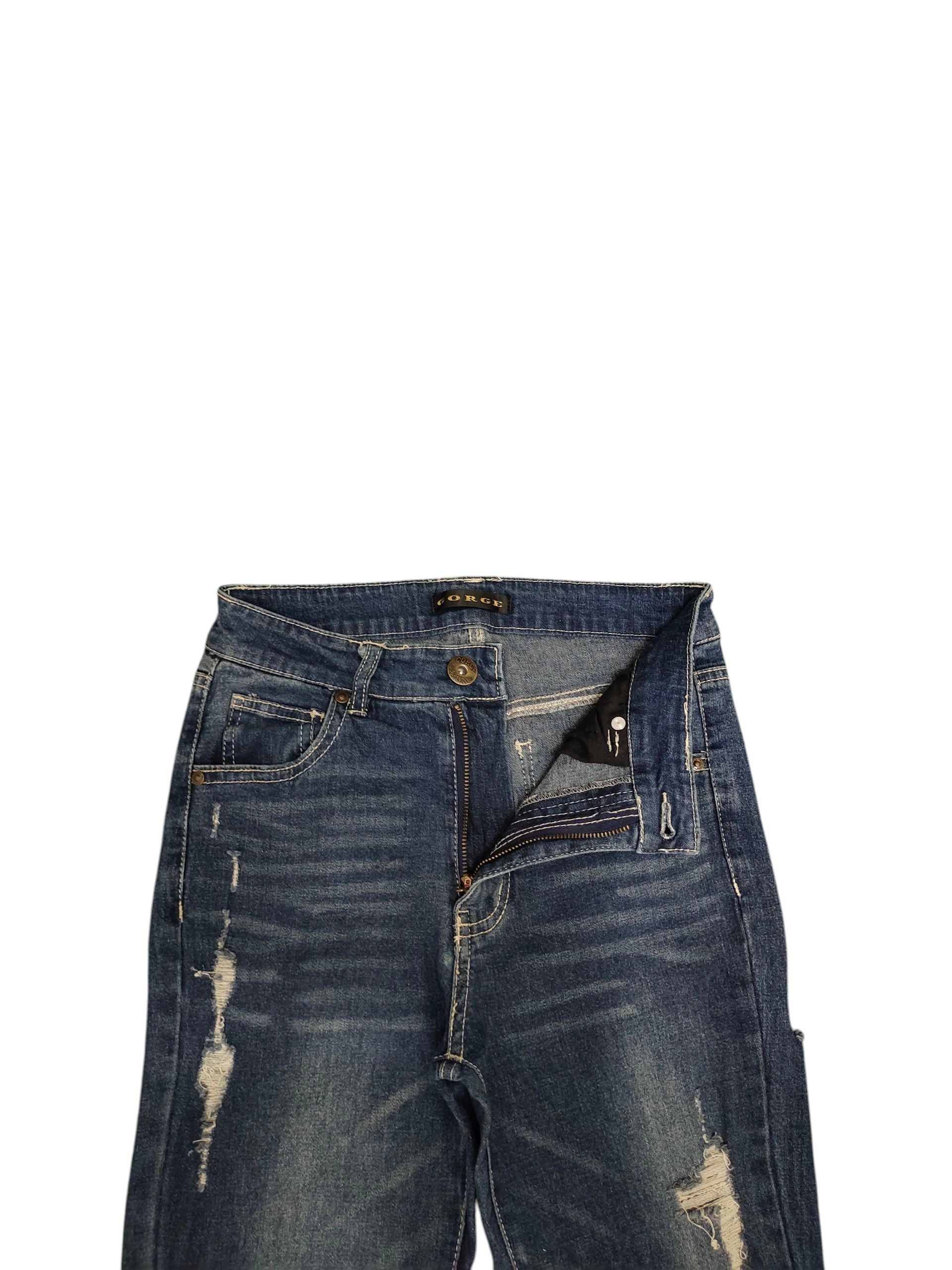 If Six Was Nine Flare Jeans Gorge Distress Denim Bootcut Low Rise Size US 26 / EU 42 - 4 Thumbnail