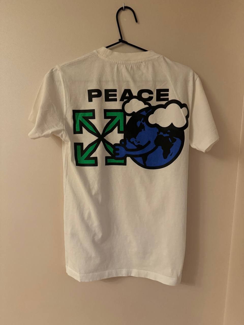 Off-White Off-White Peace Worldwide T-Shirt White Size US XXS / EU 40 - 2 Thumbnail