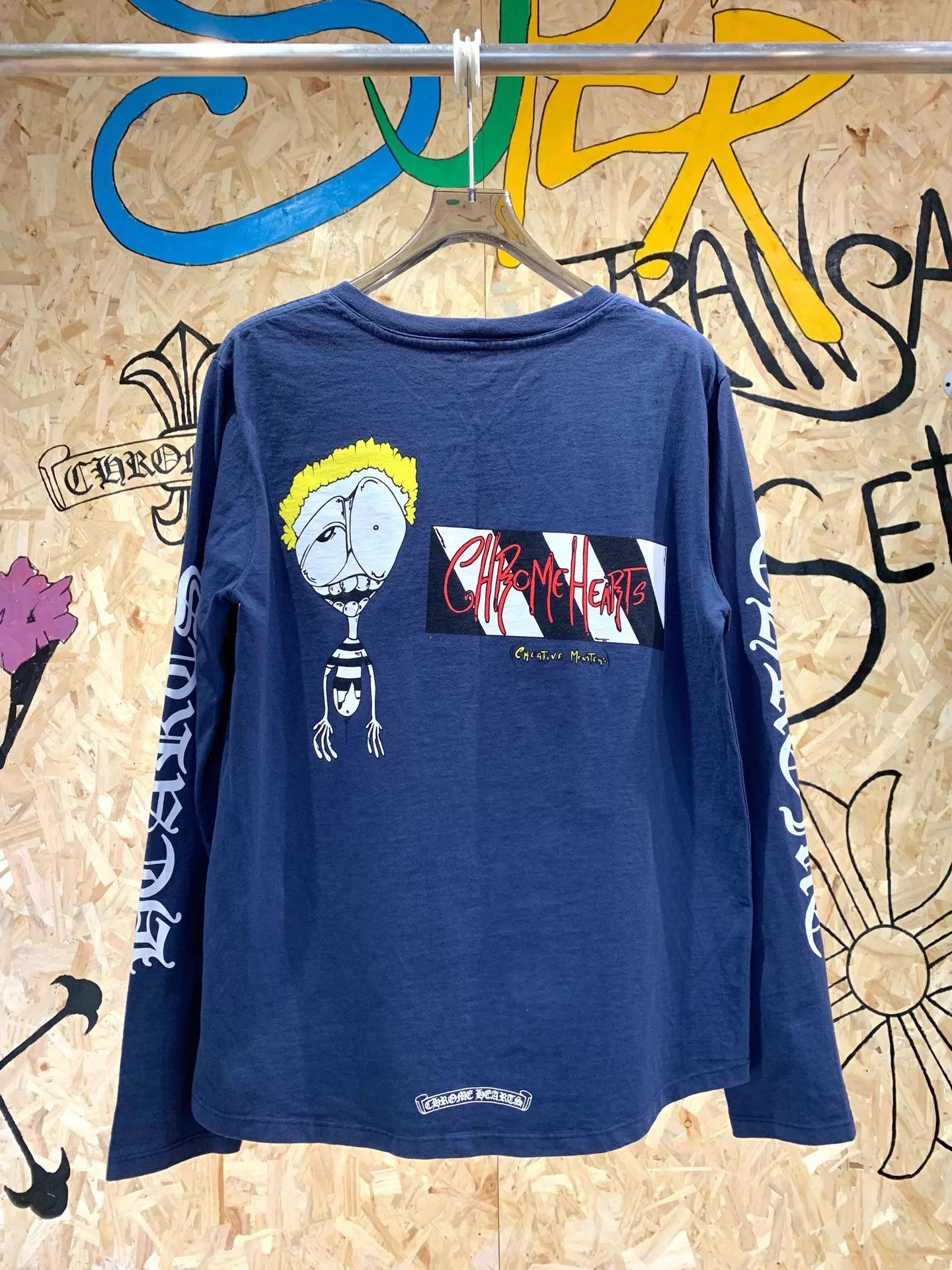 Chrome Hearts Chrome Hearts Navy Mattyboy Graffiti Longsleeve M Size US M / EU 48-50 / 2 - 6 Thumbnail