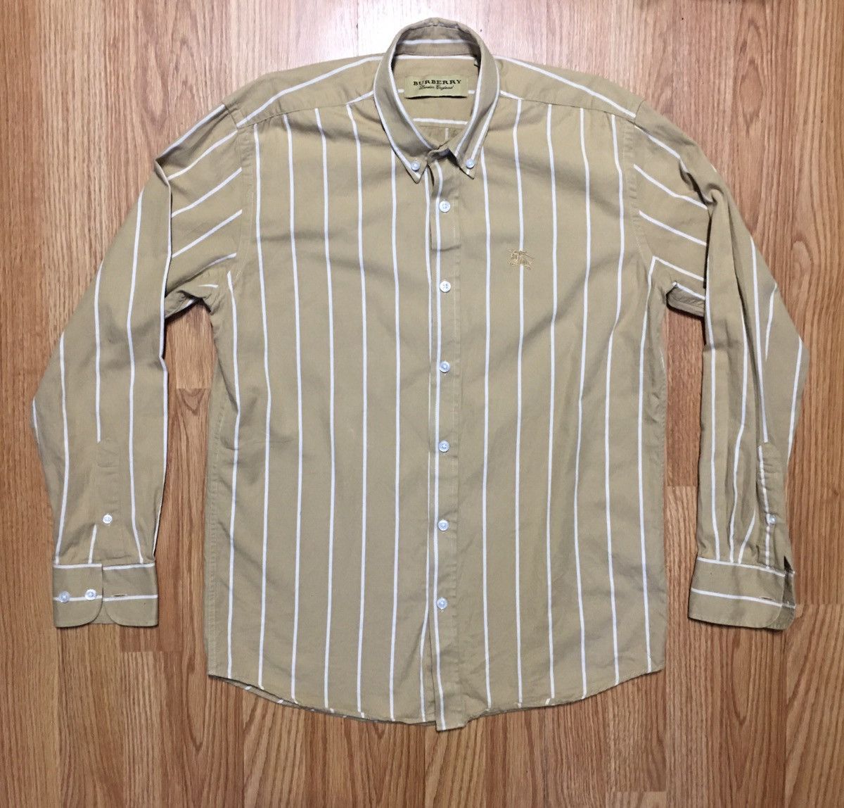 Burberry Burberry London Light Brown Striped Mens Shirt Size S Size US S / EU 44-46 / 1 - 2 Thumbnail