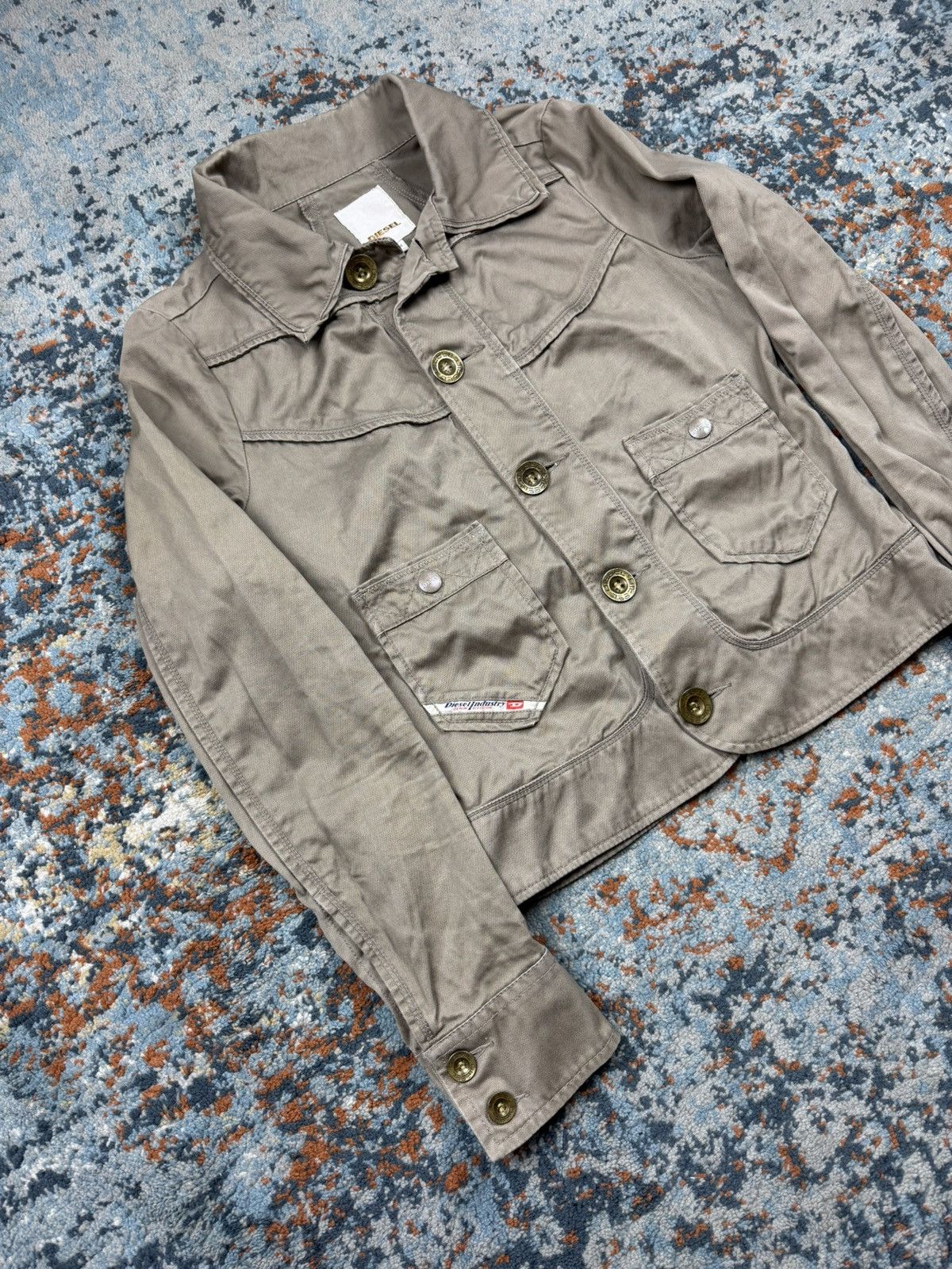 Diesel × Japanese Brand × Vintage Vintage 00s Diesel cropped biker jacket avant-garde design Size M / US 6-8 / IT 42-44 - 3 Thumbnail