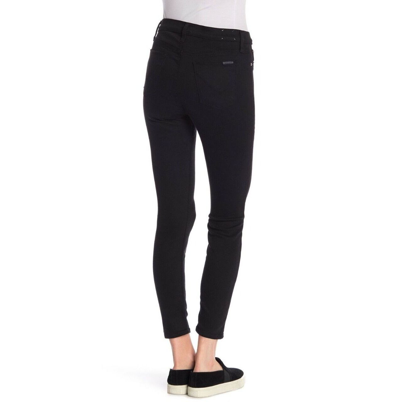 Hudson Hudson Natalie Super Skinny Mid Rise Raw Hem Jeans Black Str Size 29" - 9 Thumbnail