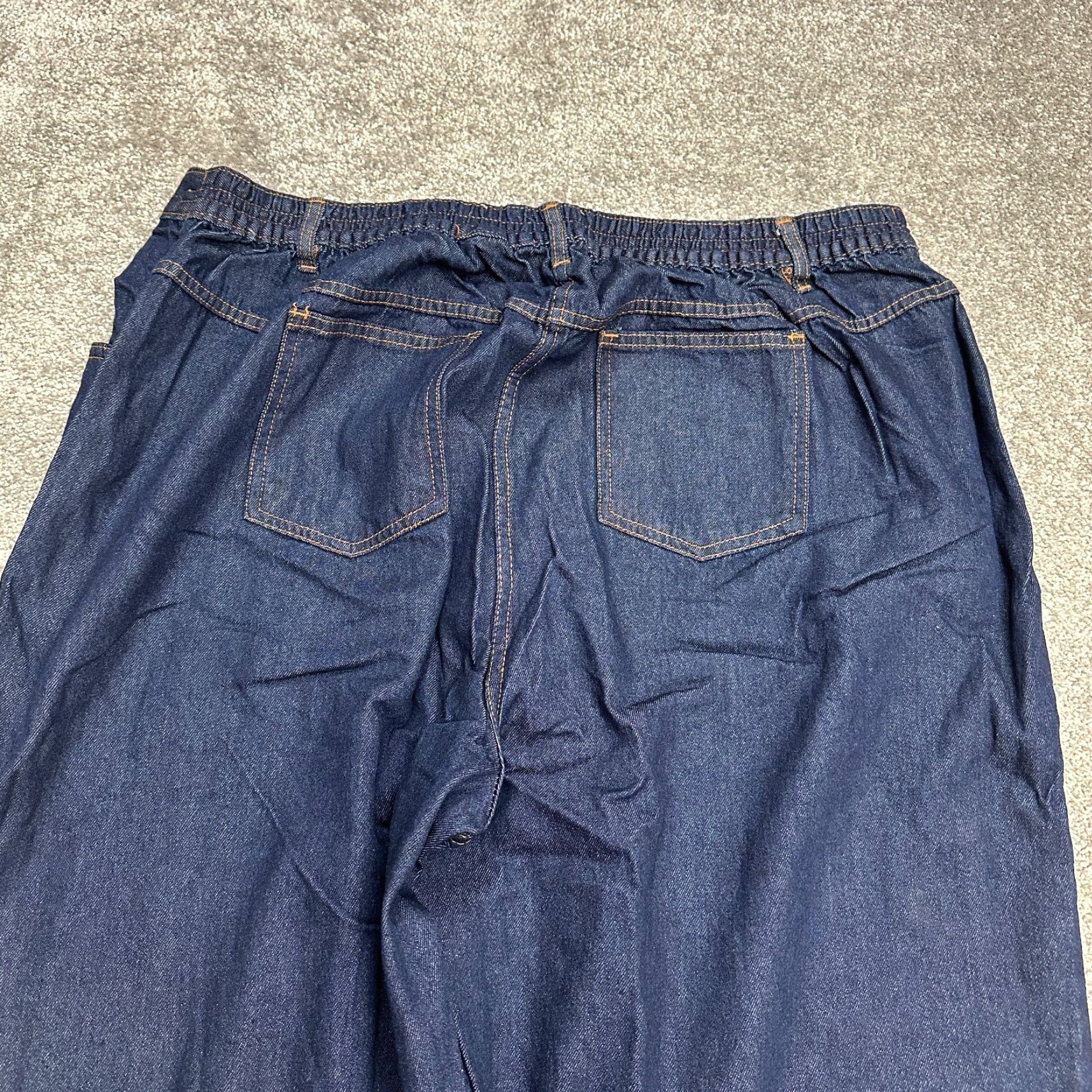 Vintage WOMAN WITHIN Denim Jeans Womens 26T Tall 42x35 Blue Elastic Classic Fit 5-Pocket Straight High Rise Size 26" / US 2 / IT 38 - 5 Thumbnail