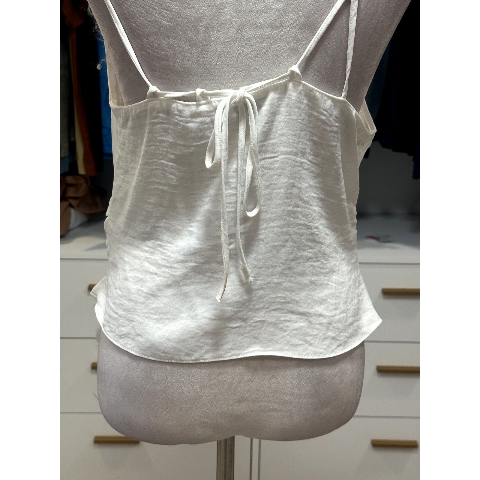 Topshop Topshop Women's White Cami Tank Strappy Top 10 NWT Size L / US 10 / IT 46 - 6 Thumbnail
