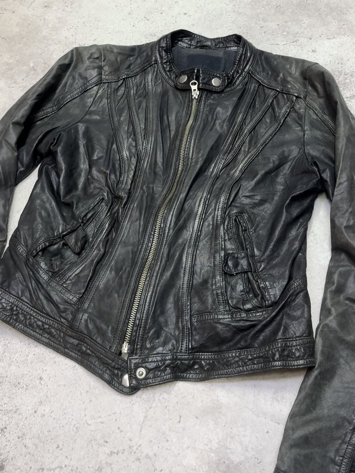 Rick Owens Vintage 00s Cropped Soft Leather Avant-Garde Jacket Size US S / EU 44-46 / 1 - 4 Thumbnail