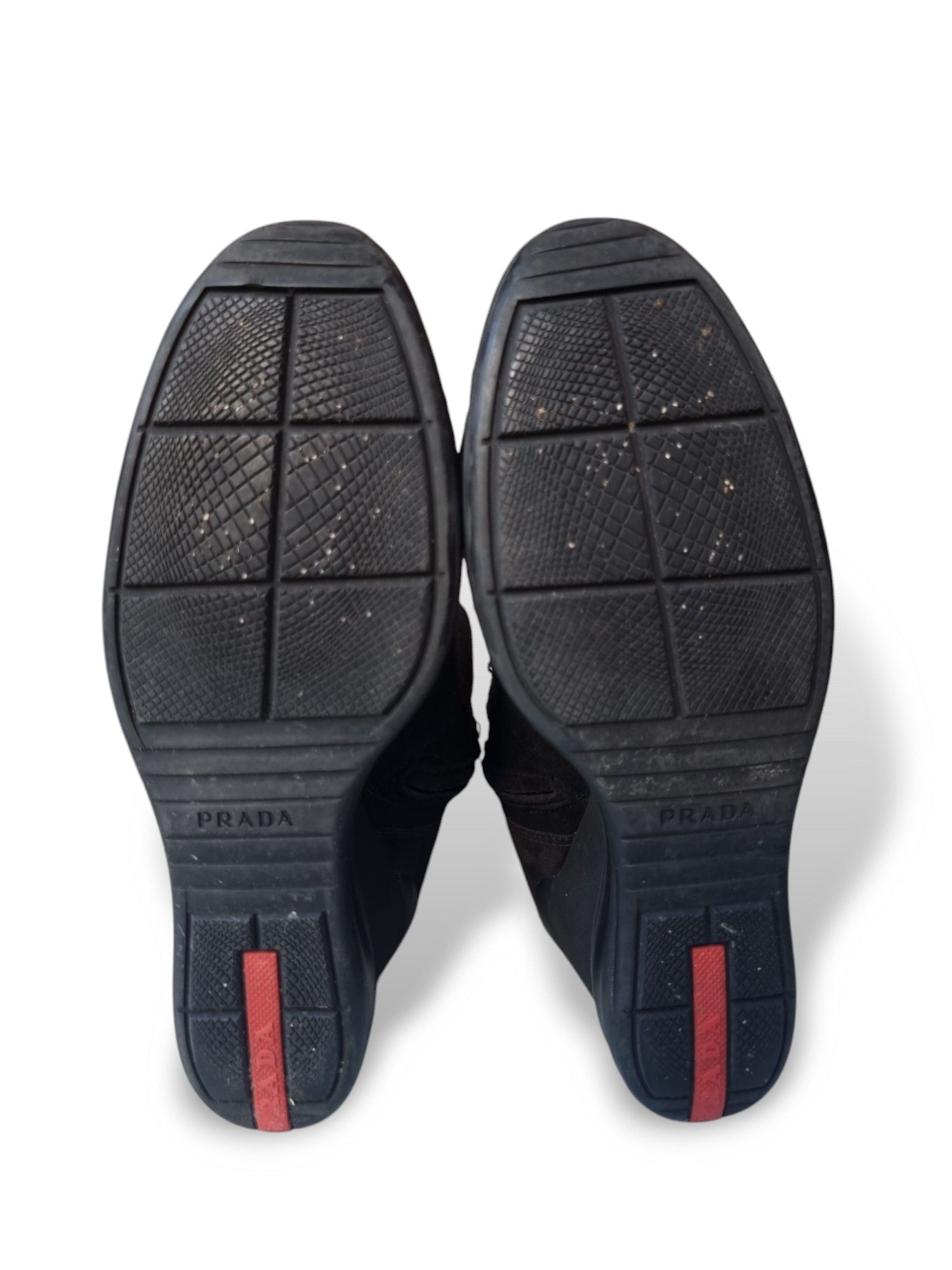 Prada Box Prada Suede Sheepskin Wedge Lace Up Leather Upper Boots Size US 6 / IT 36 - 17 Thumbnail