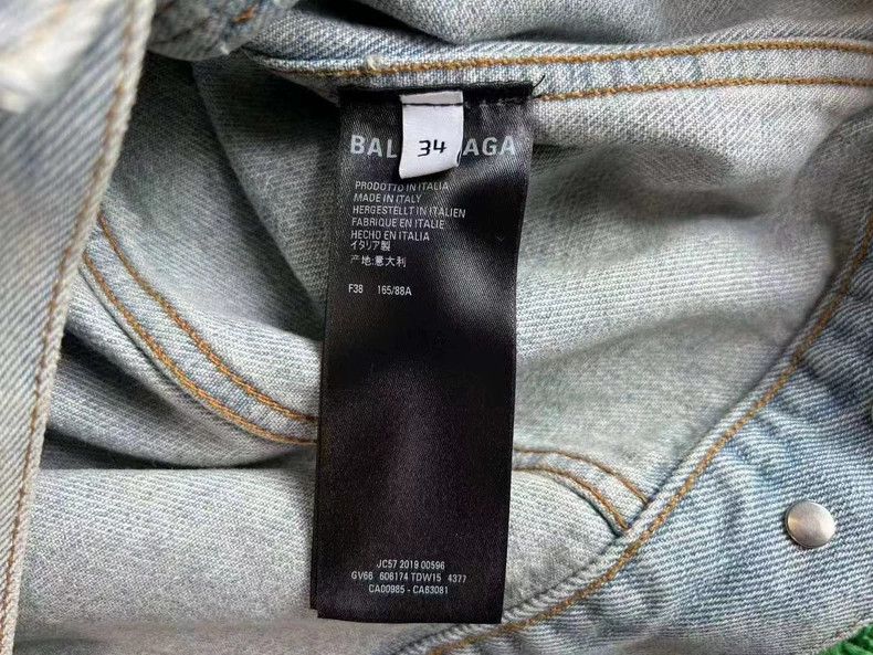 Balenciaga Balenciaga size 34 Embroidered French LOGO denim jacket Size S / US 4 / IT 40 - 6 Thumbnail