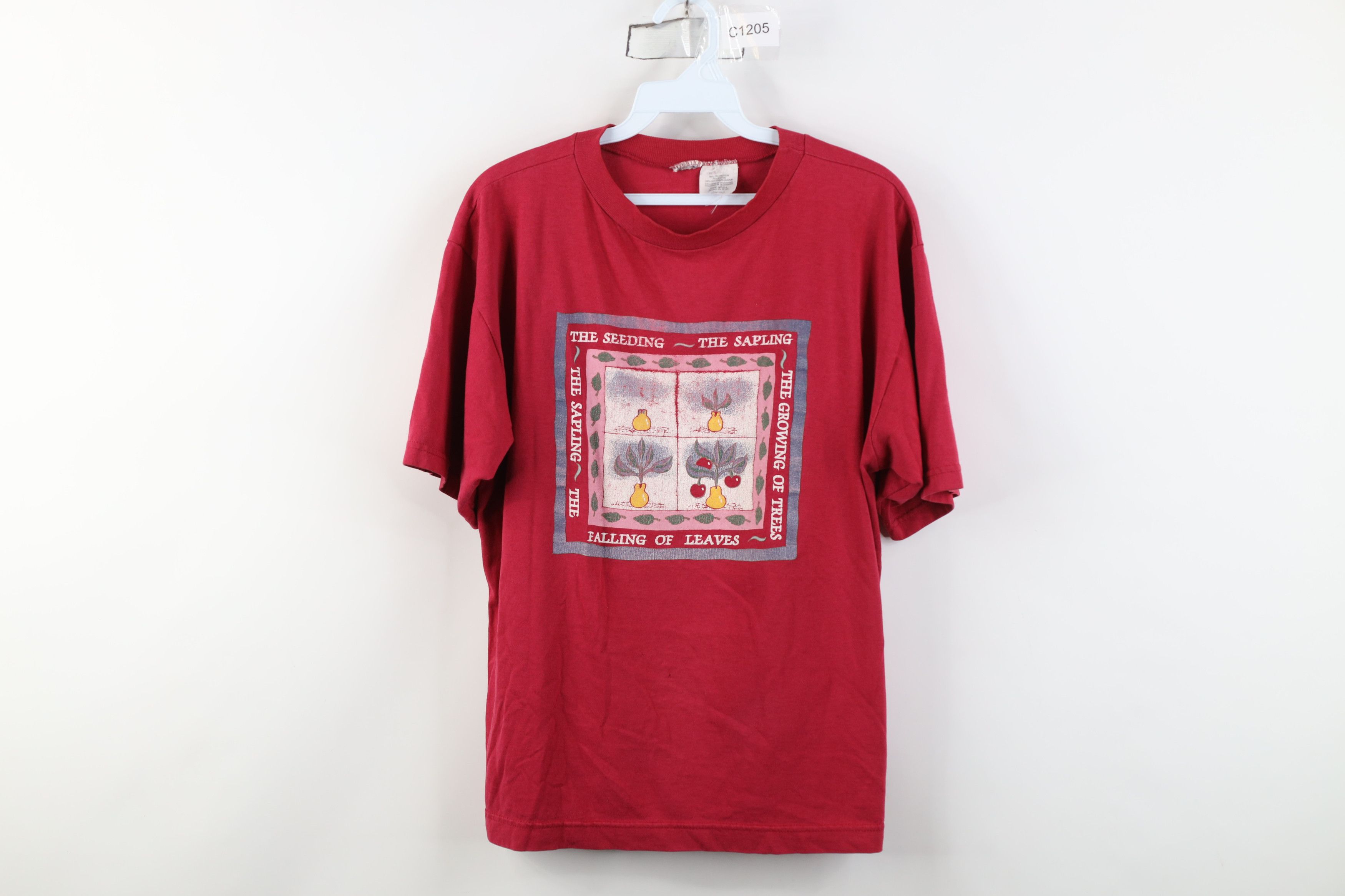 Vintage Vintage 90s Streetwear Fit Nature Tree Garden T-Shirt USA Size L / US 10 / IT 46 - 1 Thumbnail