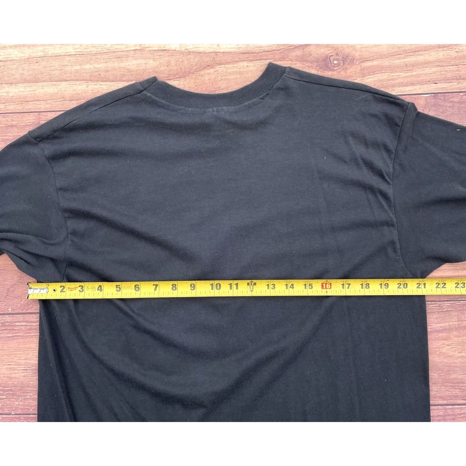 Hanes VINTAGE Hanes T-Shirt 50/50 Black Crew Neck Short Sleeve XL 80s New Orleans Jazz French Quarter Mardi Gras Horns 80s Mens Size US XL / EU 56 / 4 - 4 Thumbnail