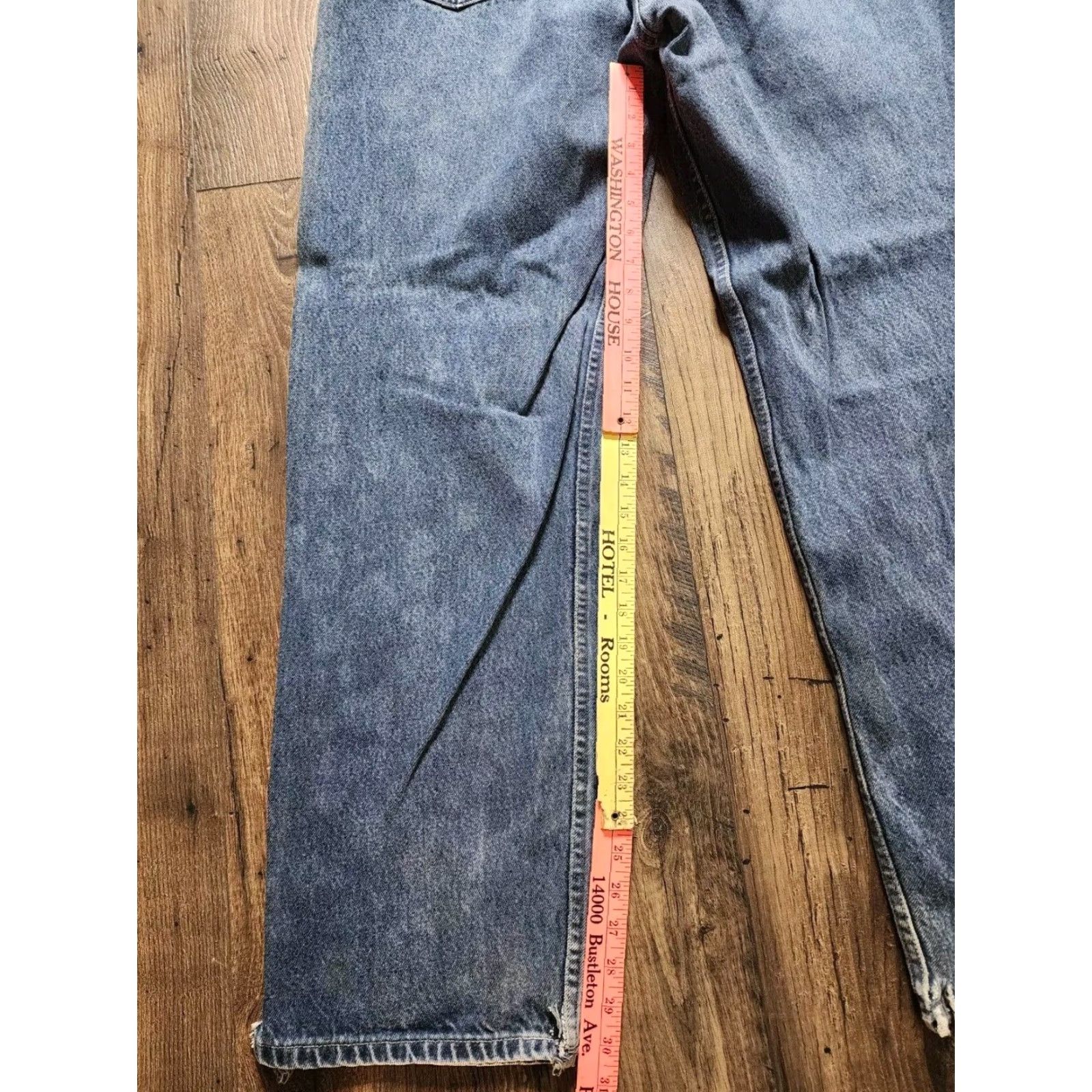 Old Navy VINTAGE Old Navy 90s Grunge Straight Jeans Mens 38x34 Blue Cotton Mid Rise Distressed Relaxed Fit Size US 38 / EU 54 - 3 Thumbnail