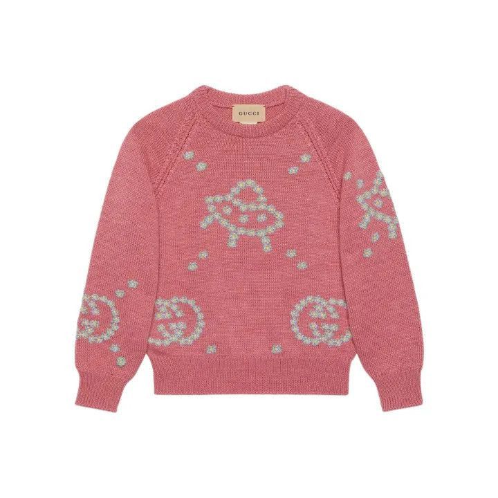 Gucci Gucci Gucci Kids Embroidered Cartoon Flower Sweater -2506 Size US M / EU 48-50 / 2 - 1 Thumbnail