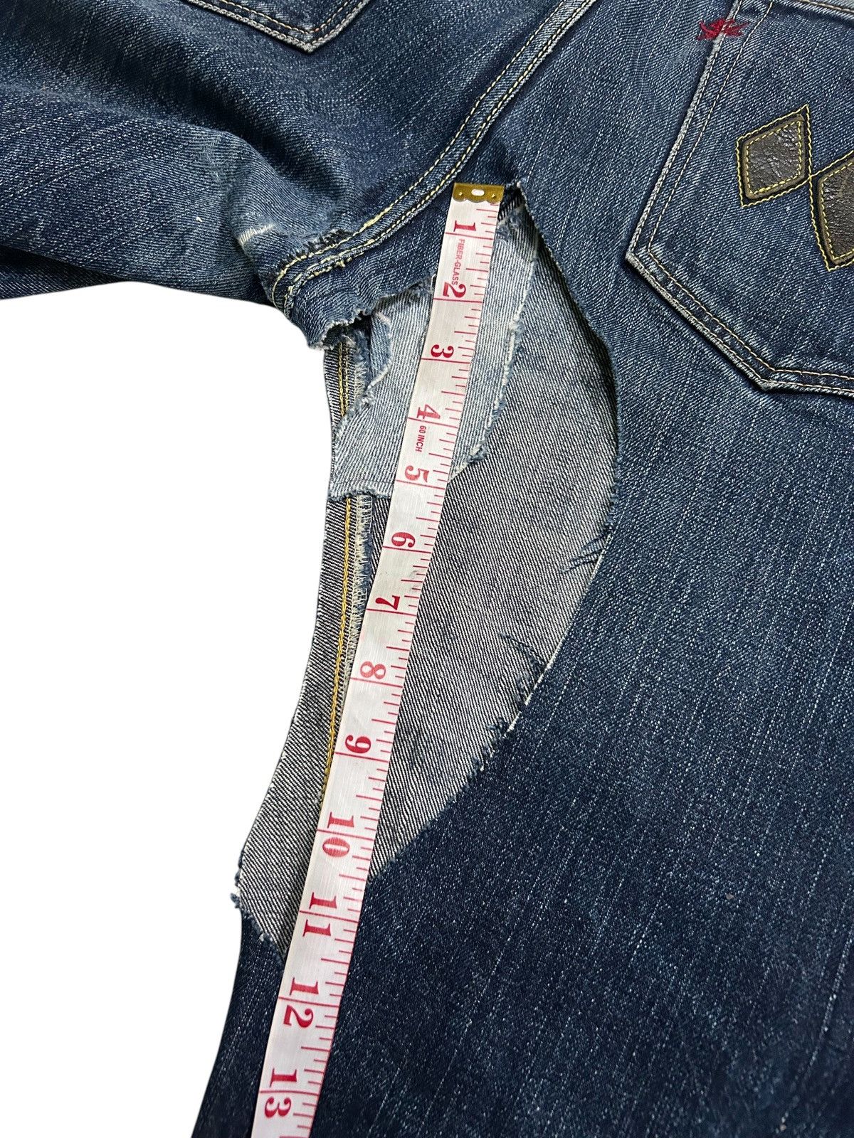Japanese Brand × Kapital × Vintage R.J.B JAPAN SELVEDGE DISTRESSED DENIM ☠️🎌🎌 Size US 34 / EU 50 - 23 Thumbnail