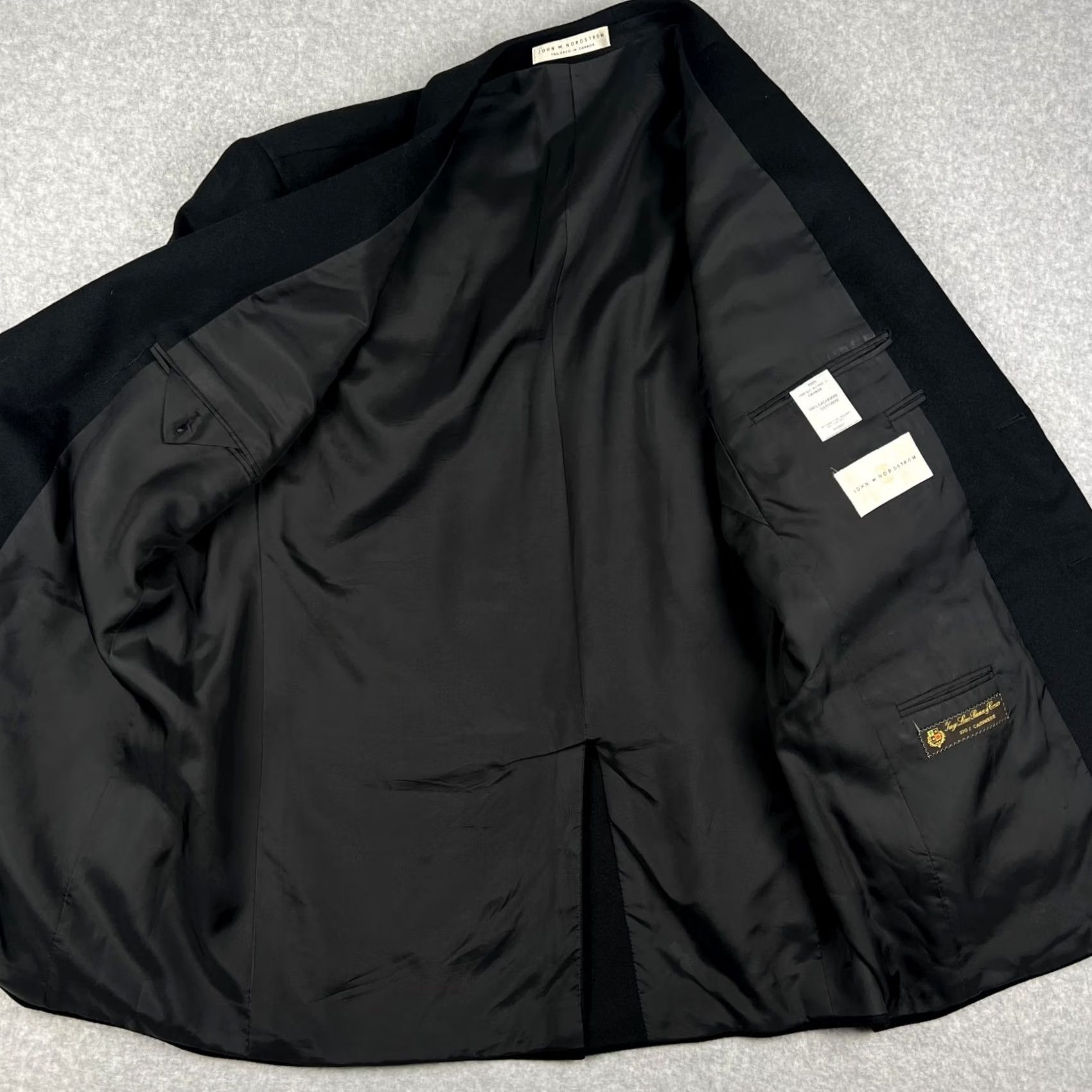 Nordstrom John W Nordstrom Loro Piana 100% Cashmere Blazer Sport Coat 48L Black Jacket Mens Size 48R - 3 Thumbnail